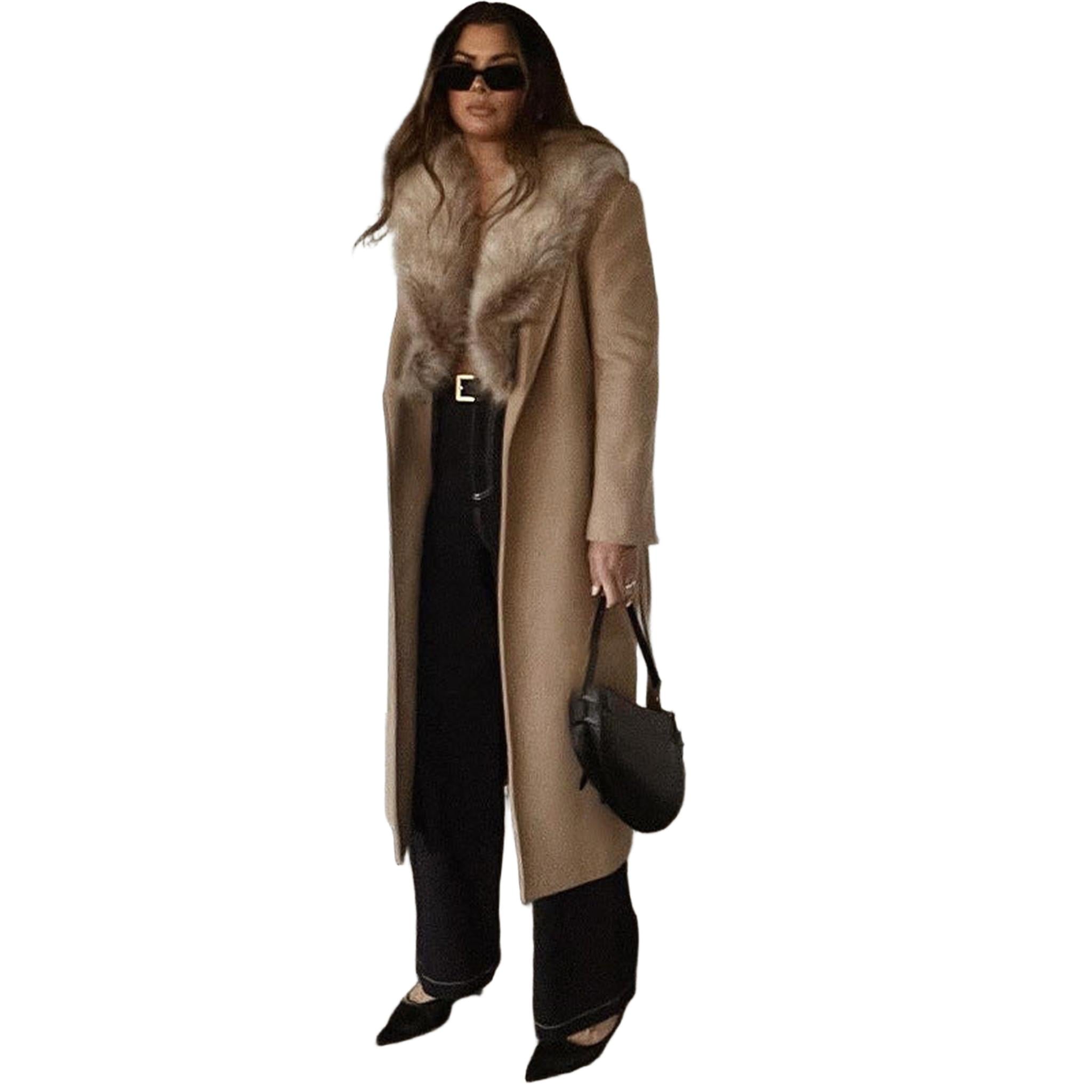Horizon Essentials | Long Wool Coat Fur Collar