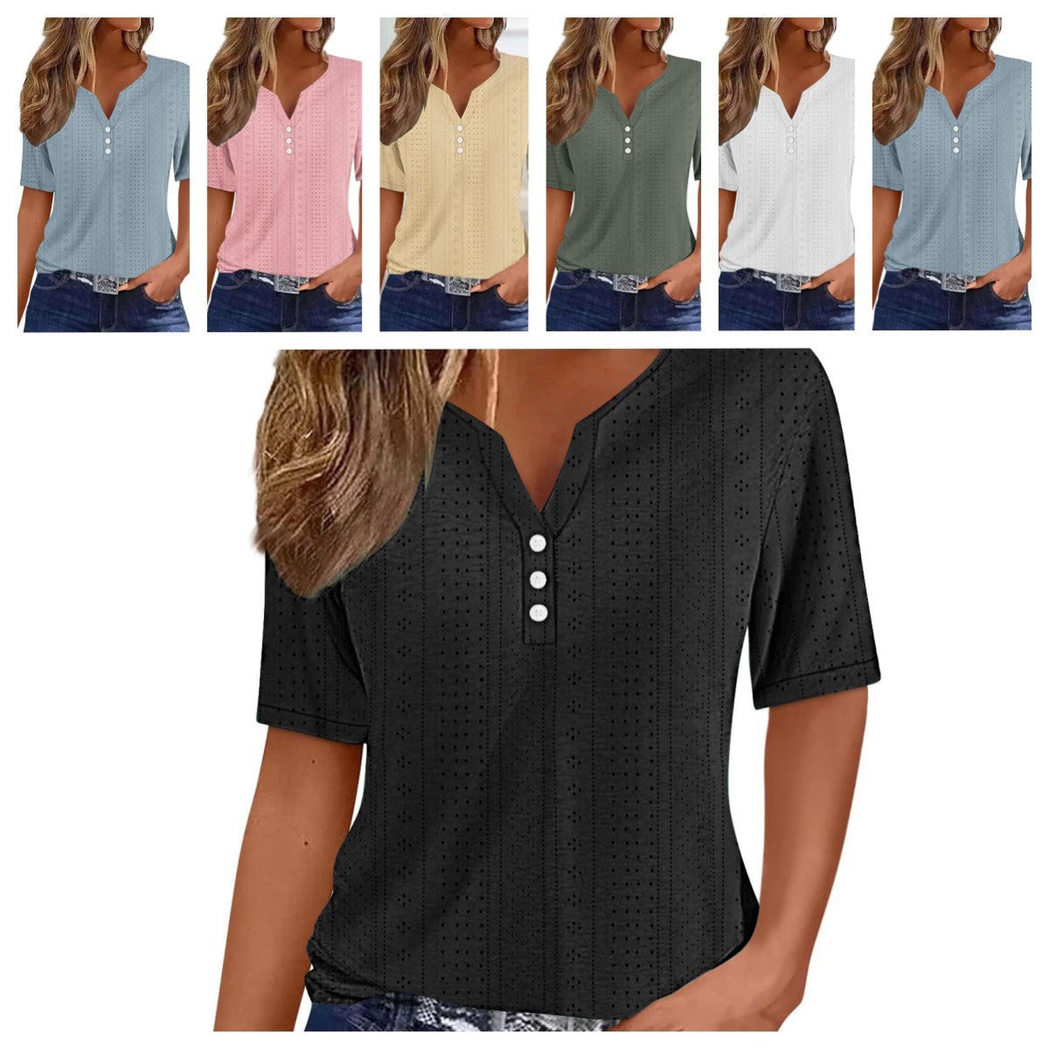 Horizon Essentials | Loose Jacquard V-Neck T-Shirt