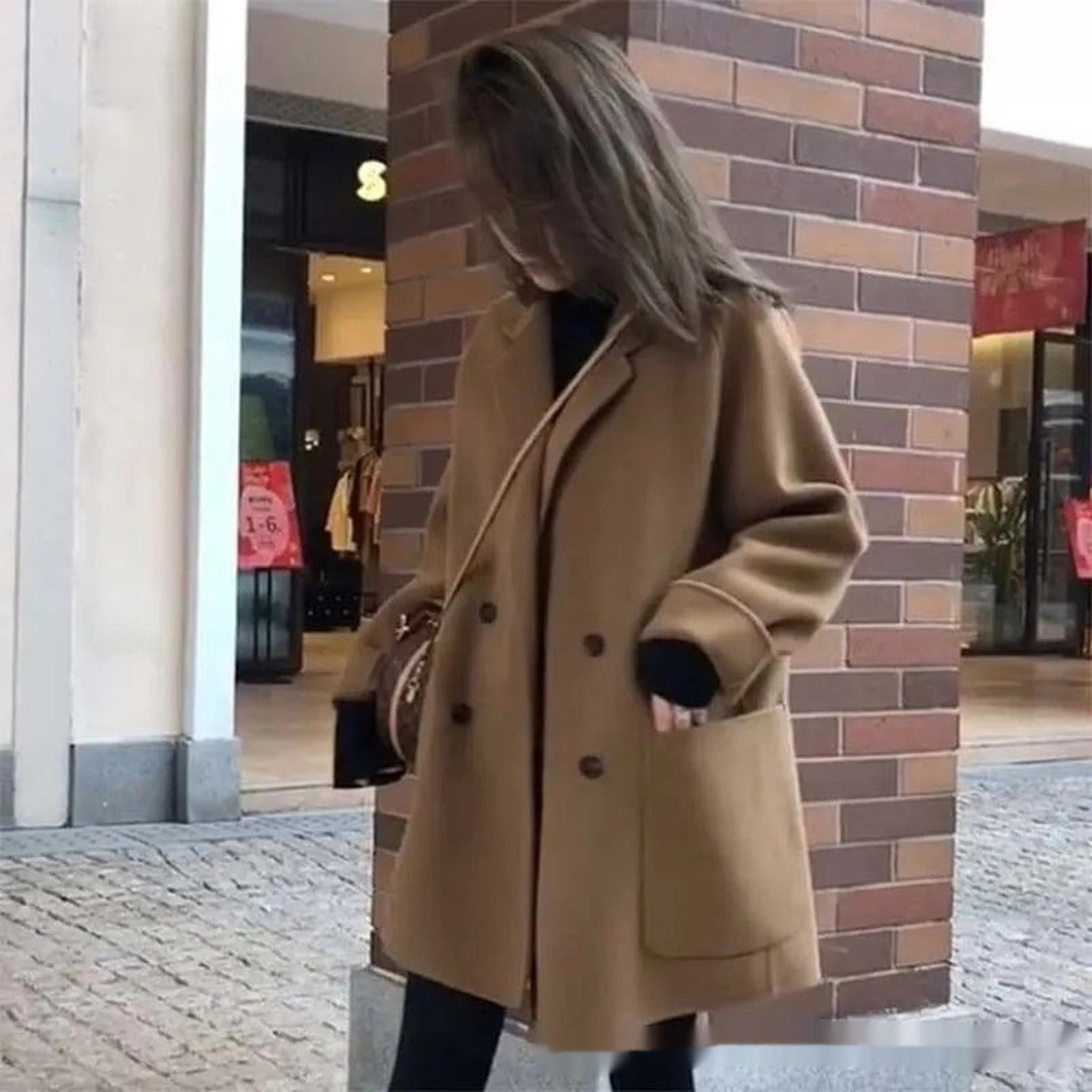 Horizon Essentials | Loose Woolen Polyester Premium Coat