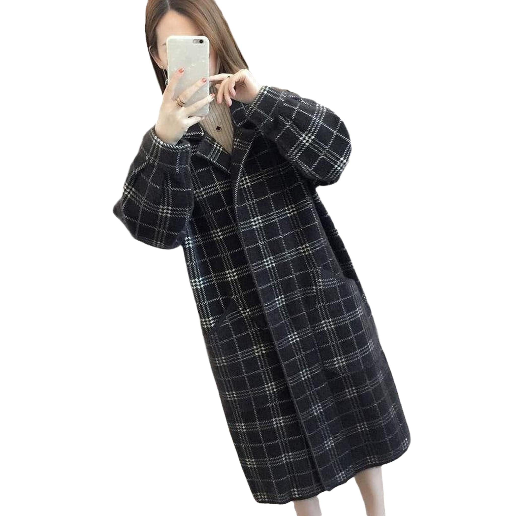 Horizon Essentials | Medium Plaid Premium Polyester Coat