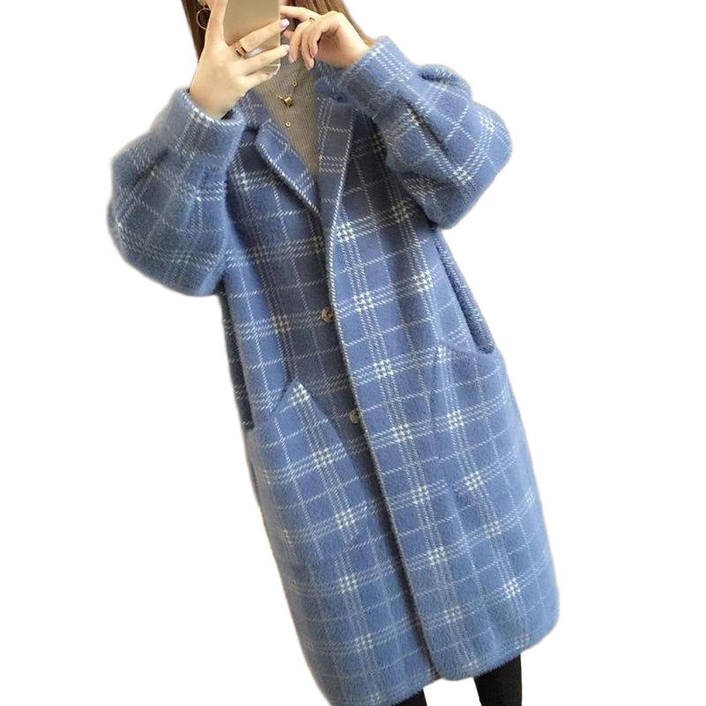 Horizon Essentials | Medium Plaid Premium Polyester Coat