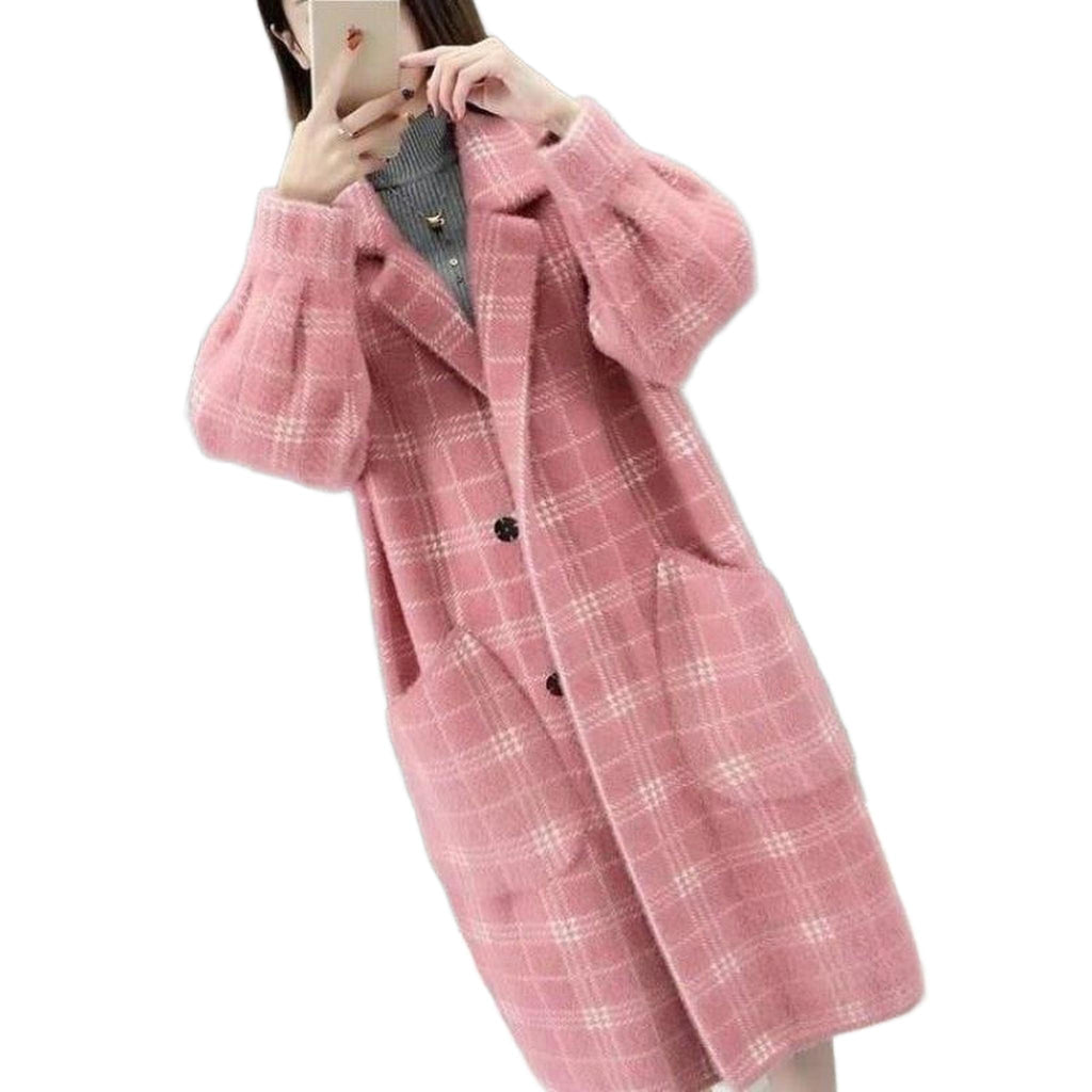 Horizon Essentials | Medium Plaid Premium Polyester Coat
