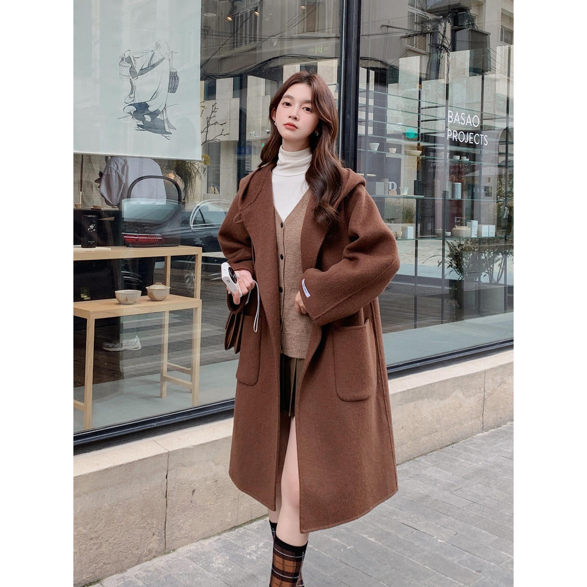 Horizon Essentials | Mid-Length Premium Wool Hooded Coat