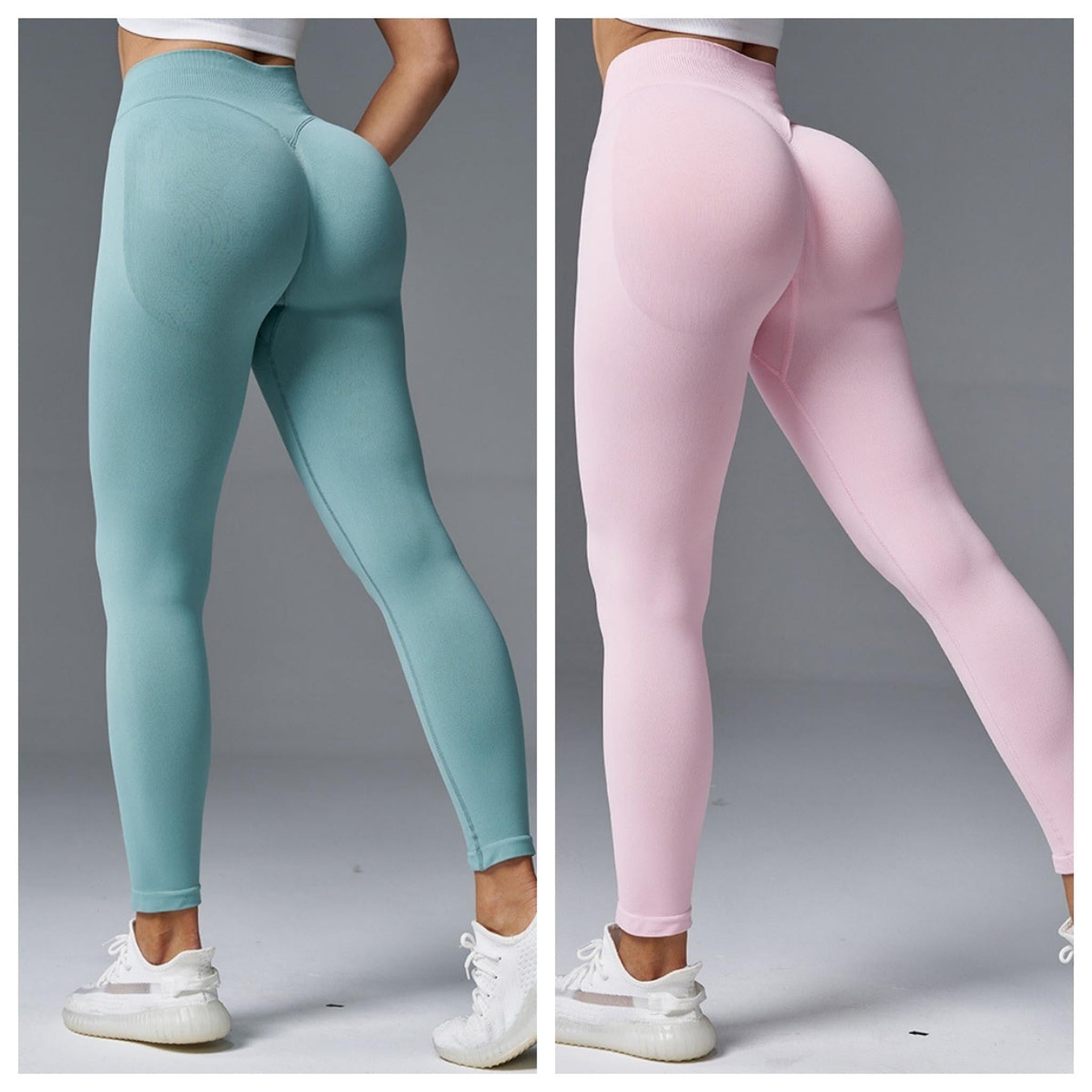 Horizon Essentials | Mid Waist Peach Hip Lifting Pants