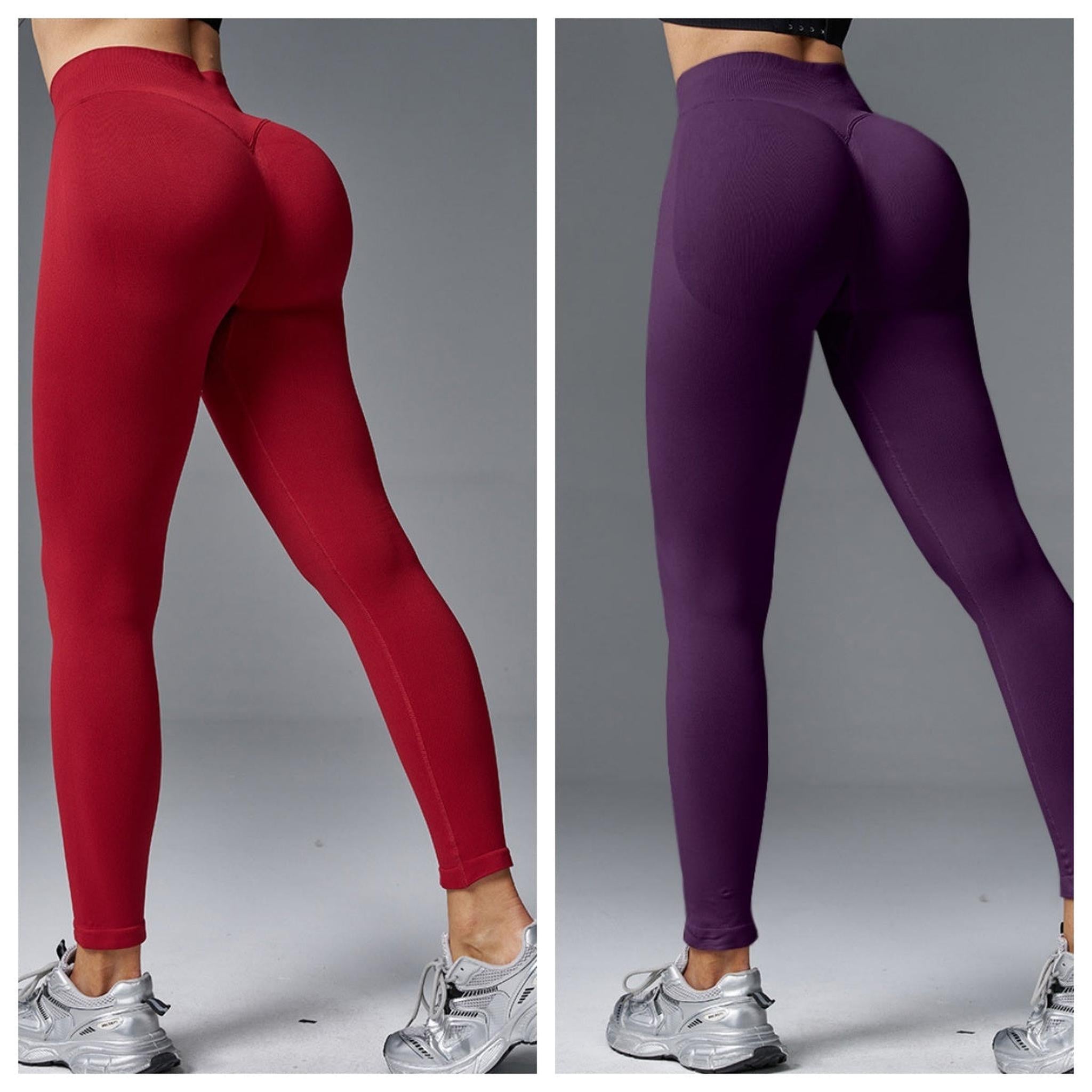 Horizon Essentials | Mid Waist Peach Hip Lifting Pants