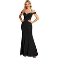 Horizon Essentials | Off-Neck Sling Evening Dress