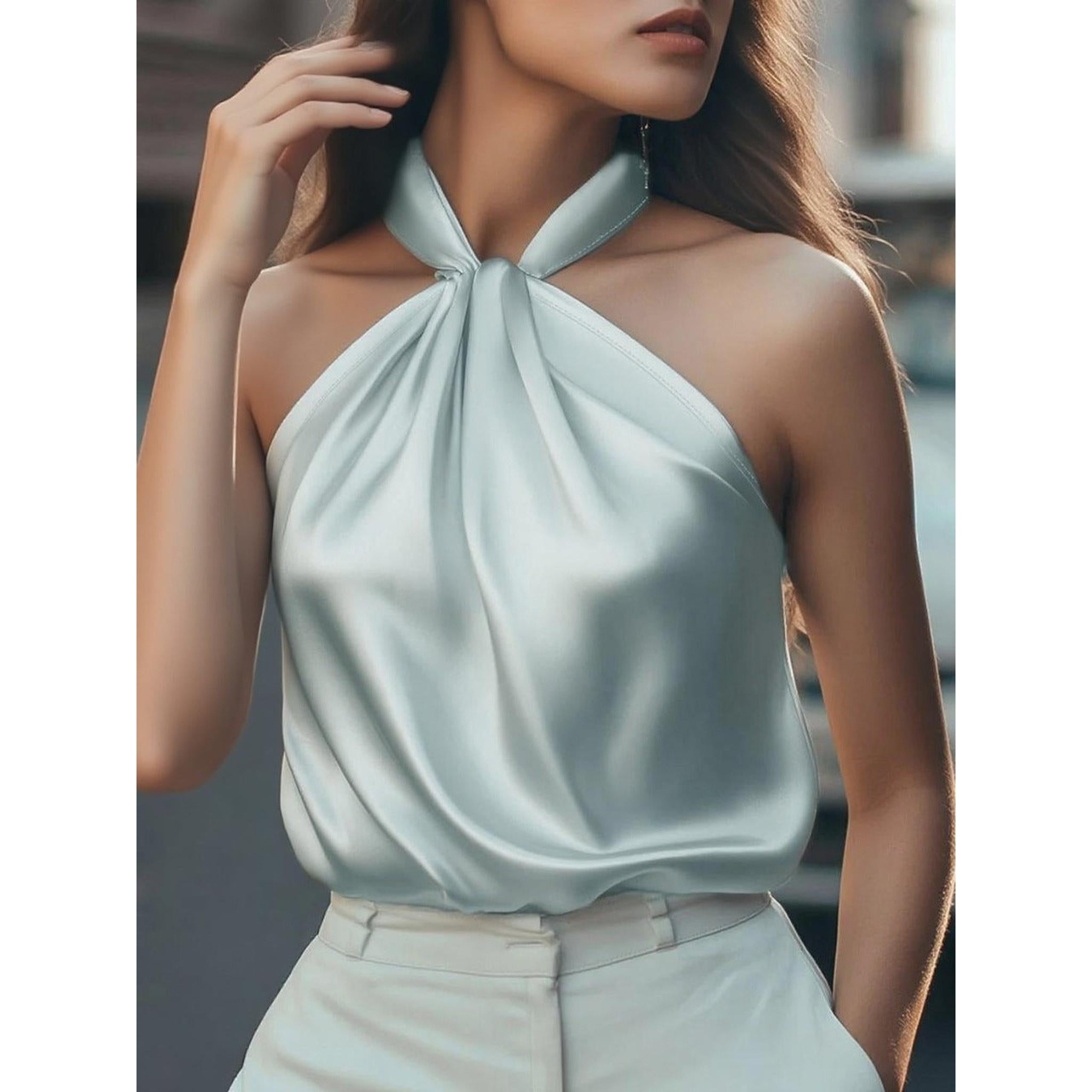 Horizon Essentials | Off-Shoulder Halter Camisole Top