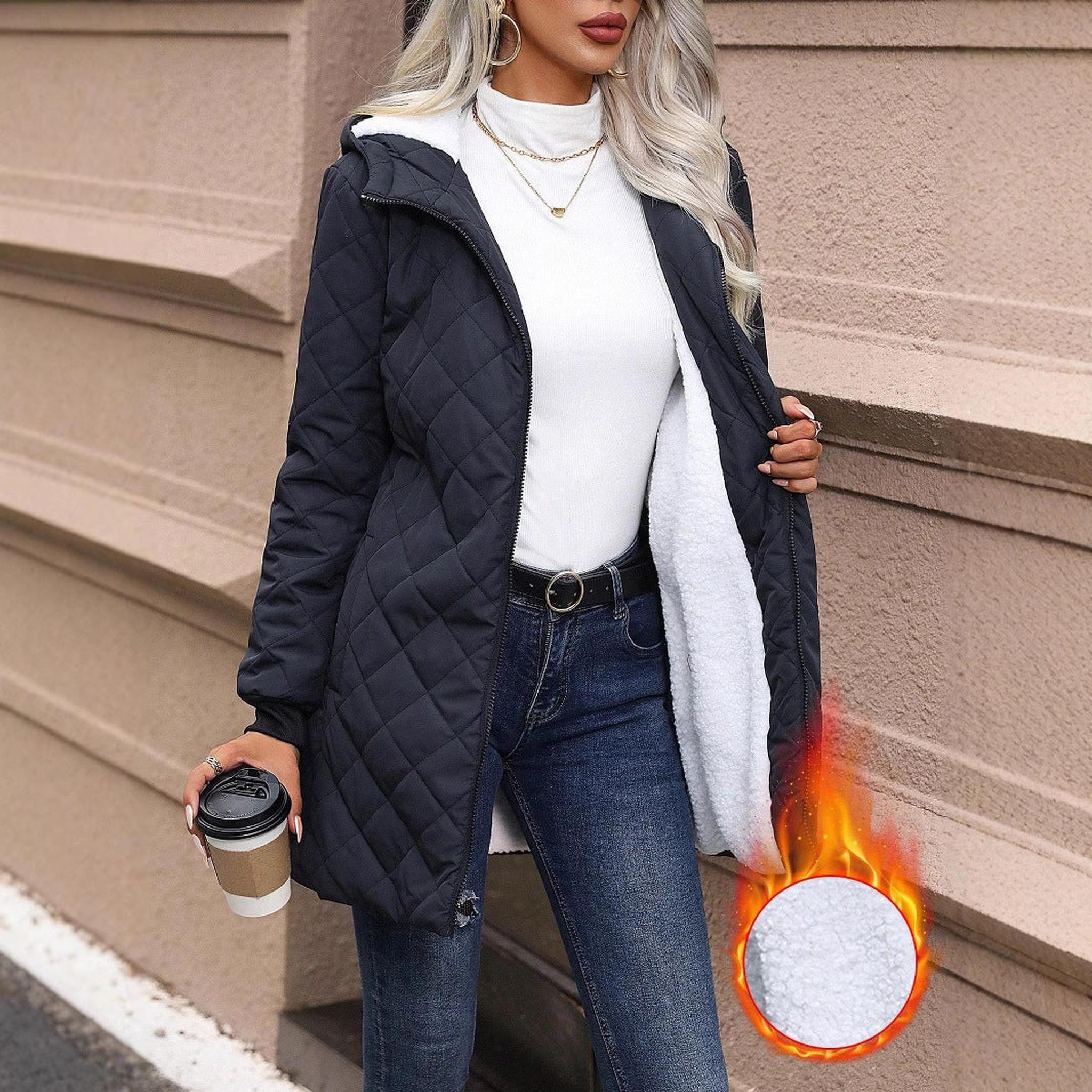 Horizon Essentials | Padded Hooded Fleece Coat