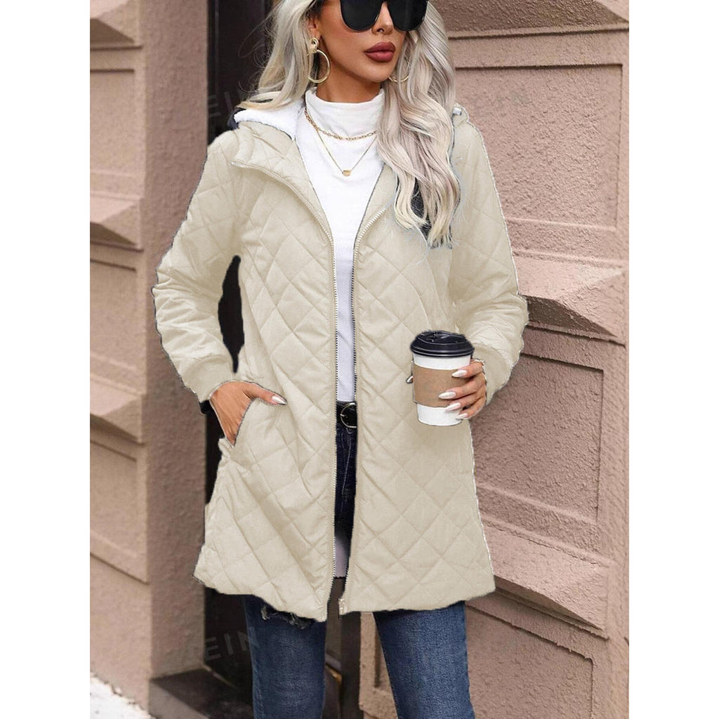 Horizon Essentials | Padded Hooded Fleece Coat