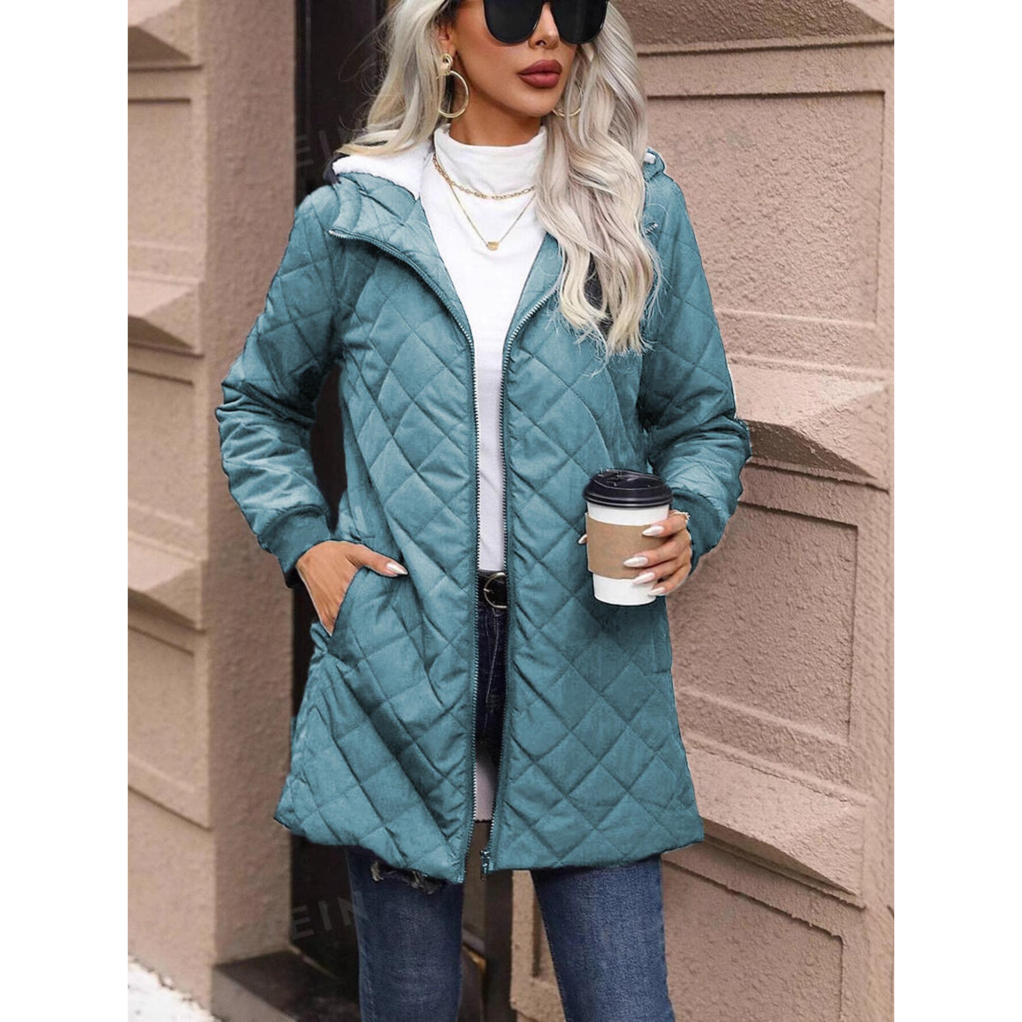 Horizon Essentials | Padded Hooded Fleece Coat