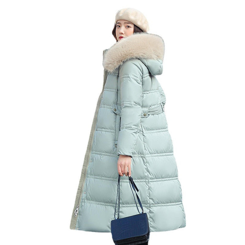 Horizon Essentials | Padded Mid-Length Fur Collar Coat