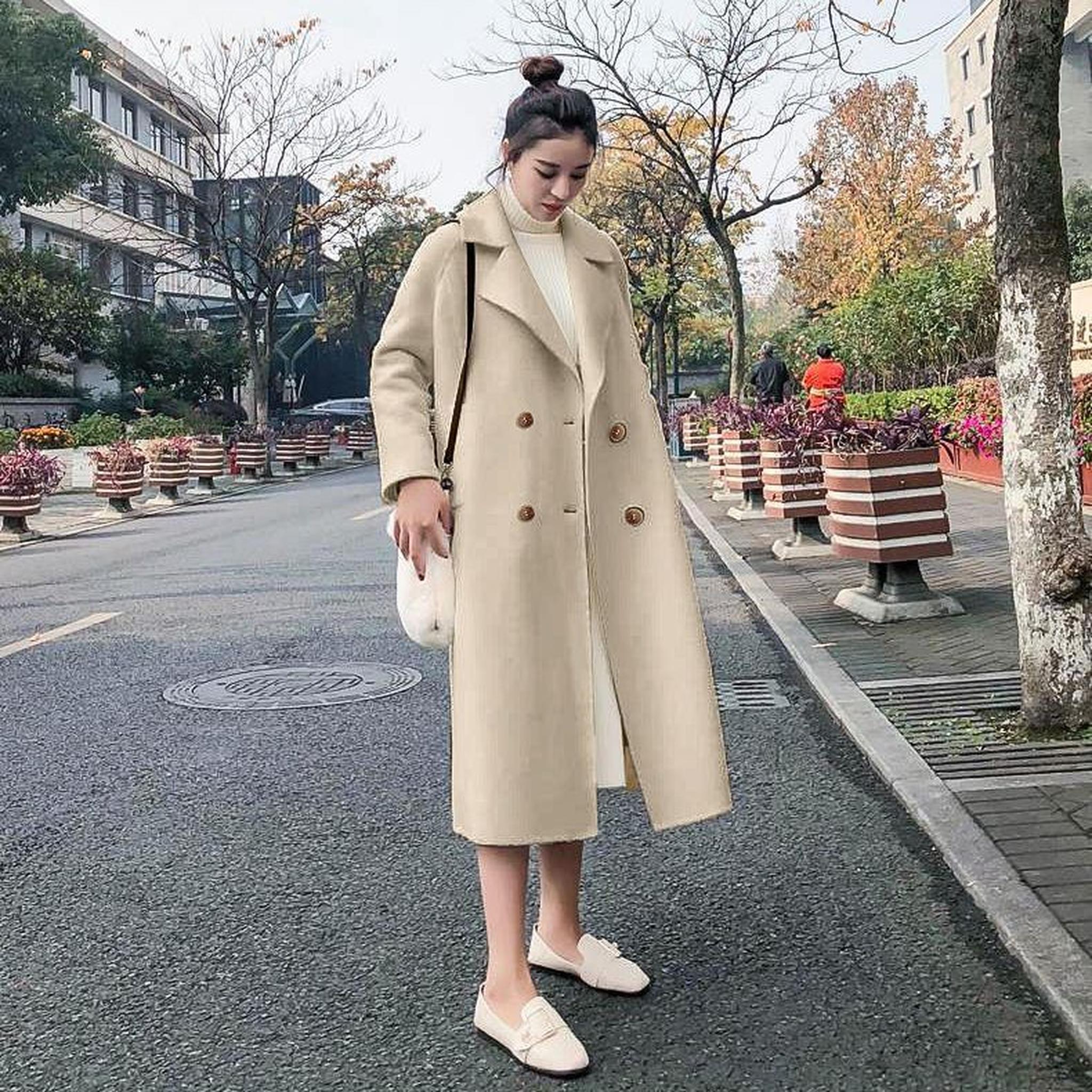 Horizon Essentials | Petite Wool Loose Fit Coat