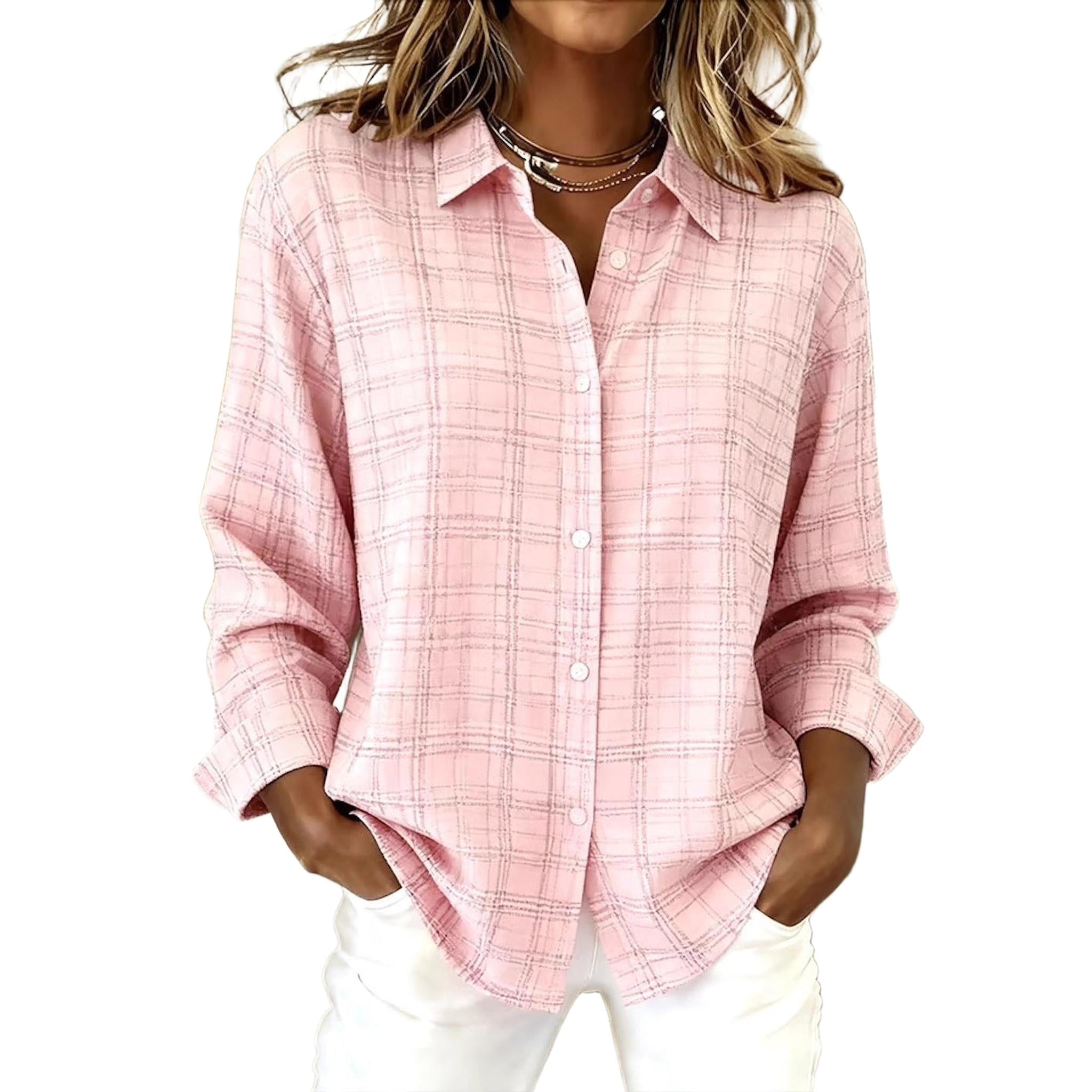 Horizon Essentials | Plaid Button-Up Lapel Cardigan