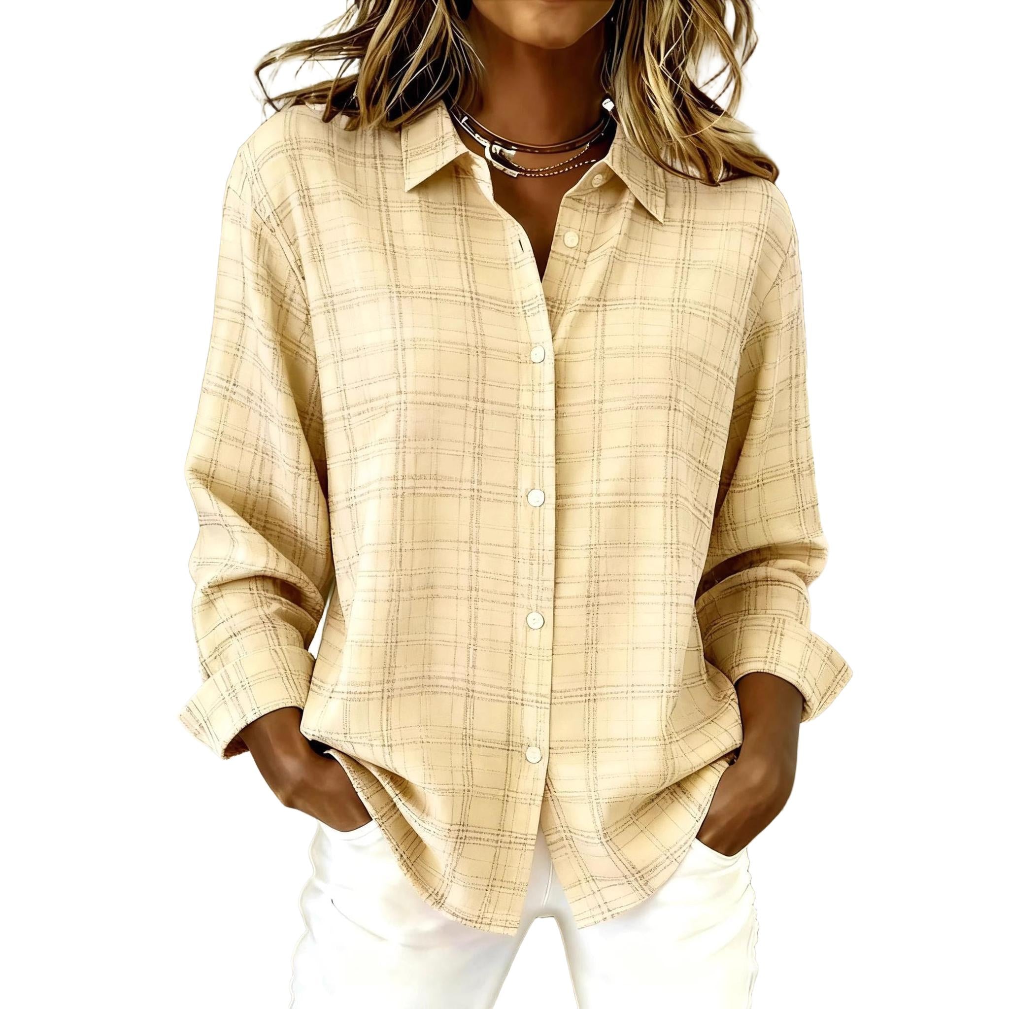 Horizon Essentials | Plaid Button-Up Lapel Cardigan