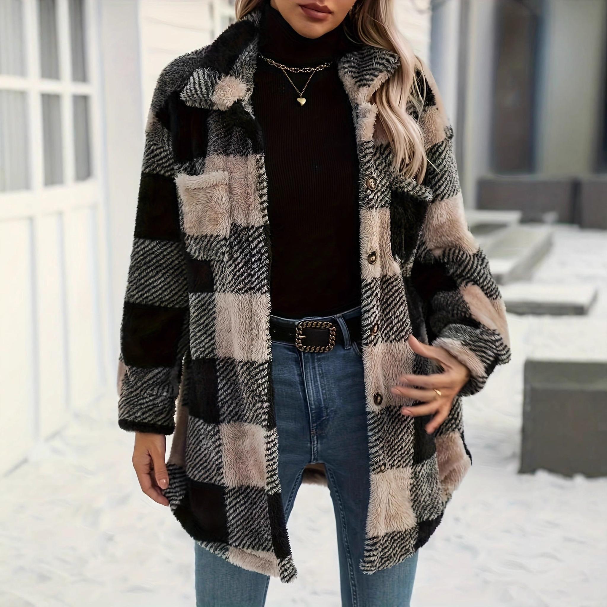 Horizon Essentials | Plaid Fleece Coat Autumn Winter