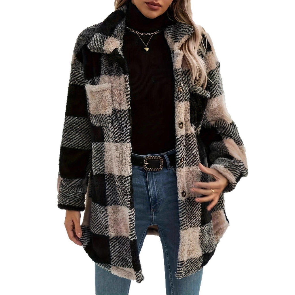 Horizon Essentials | Plaid Fleece Coat Autumn Winter
