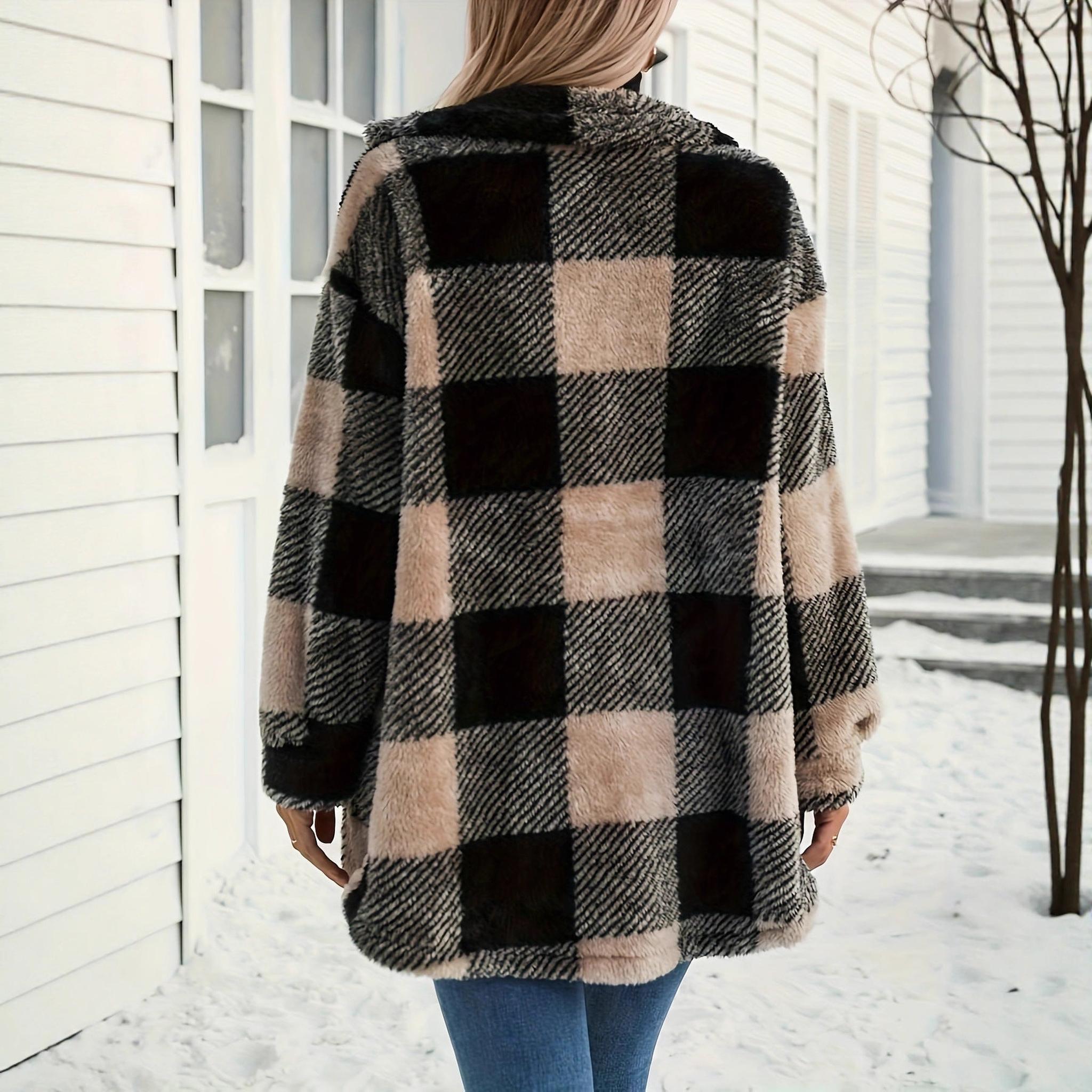 Horizon Essentials | Plaid Fleece Coat Autumn Winter