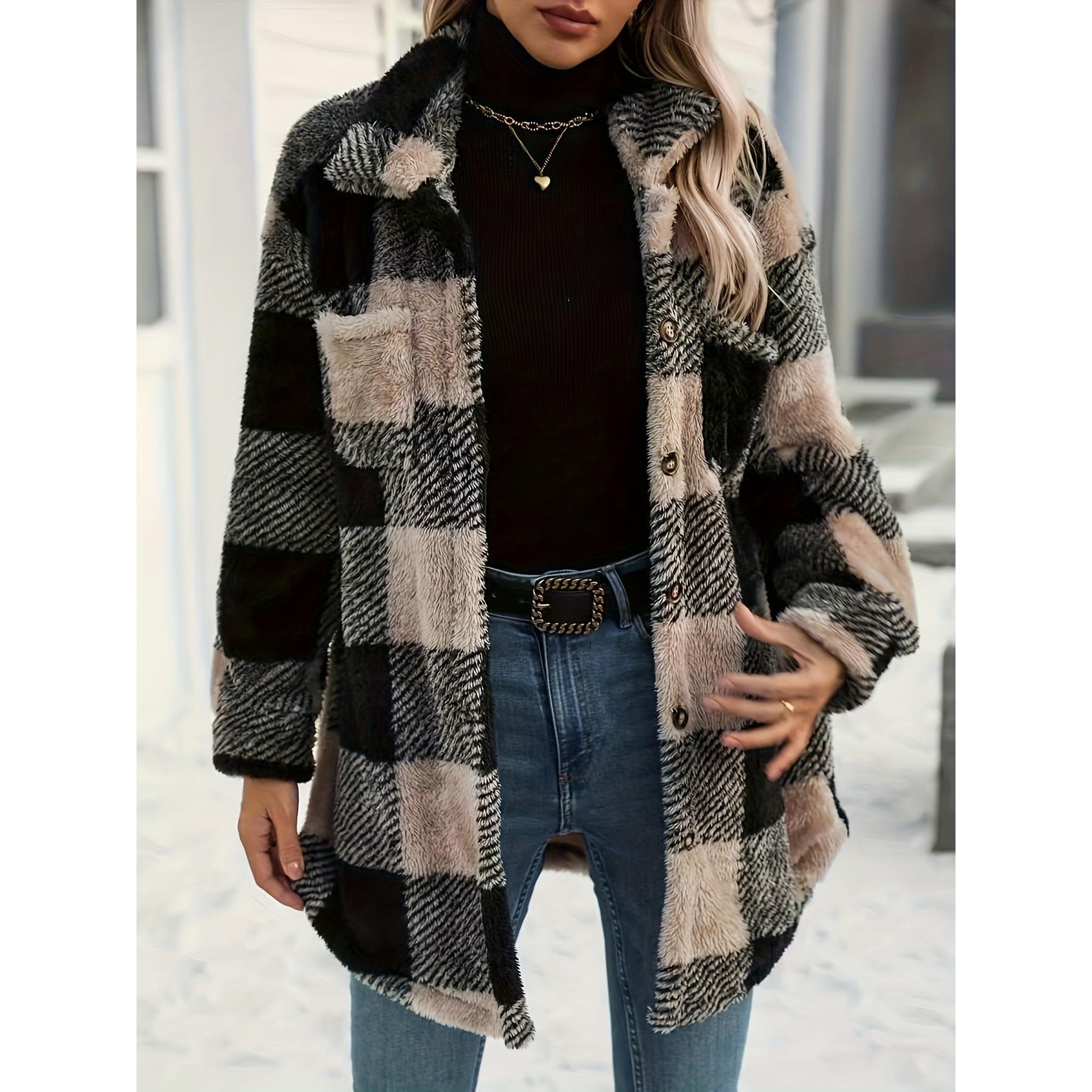 Horizon Essentials | Plaid Fleece Coat Autumn Winter