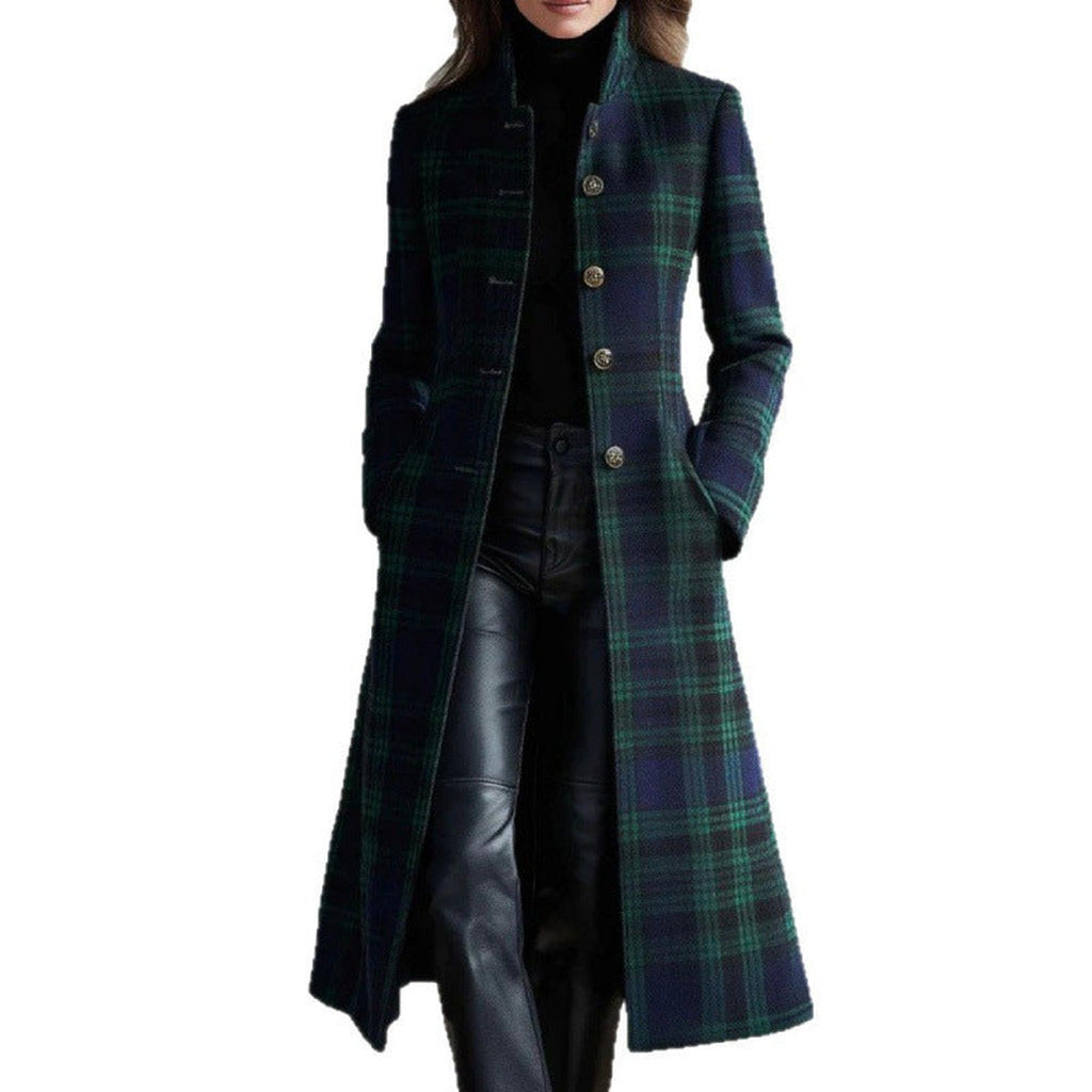 Horizon Essentials | Plaid Long-Sleeve Cardigan Coat