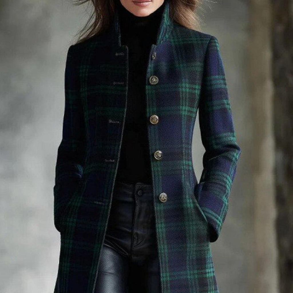 Horizon Essentials | Plaid Long-Sleeve Cardigan Coat