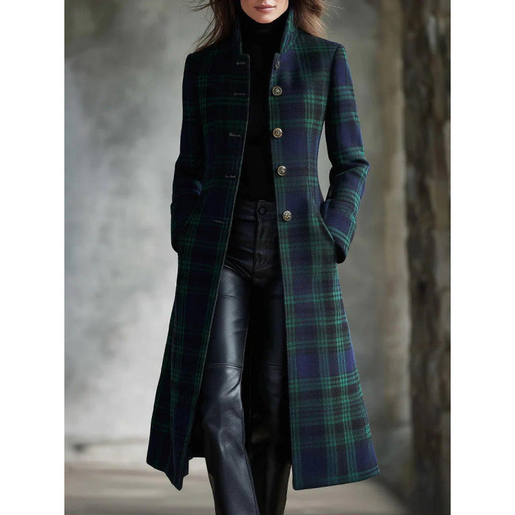 Horizon Essentials | Plaid Long-Sleeve Cardigan Coat