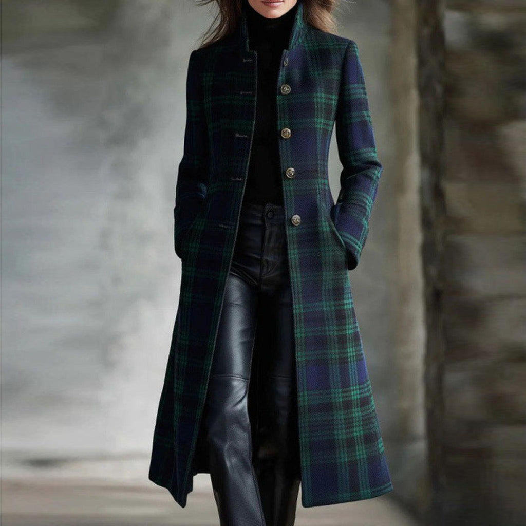 Horizon Essentials | Plaid Long-Sleeve Cardigan Coat