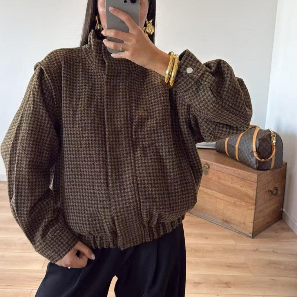 Horizon Essentials | Plaid Loose Fit Pilot Jacket