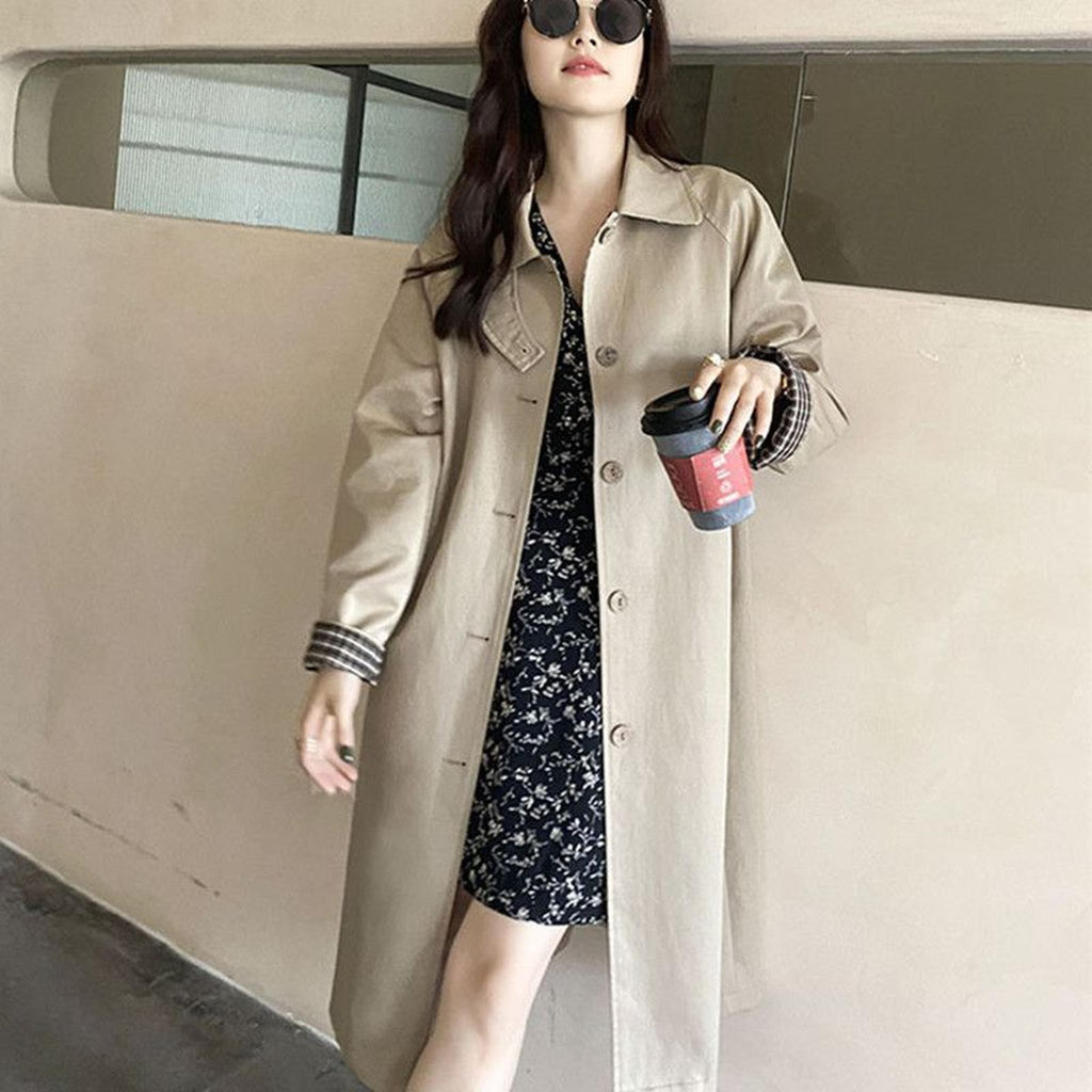 Horizon Essentials | Plaid Patchwork Premium Drape Coat