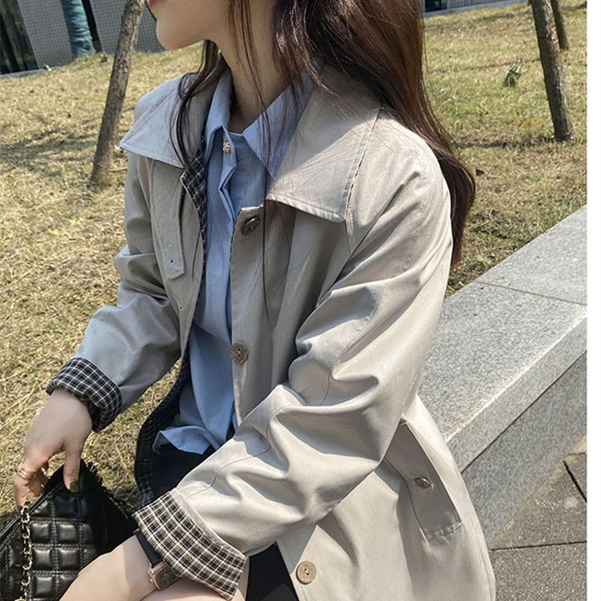 Horizon Essentials | Plaid Patchwork Premium Drape Coat