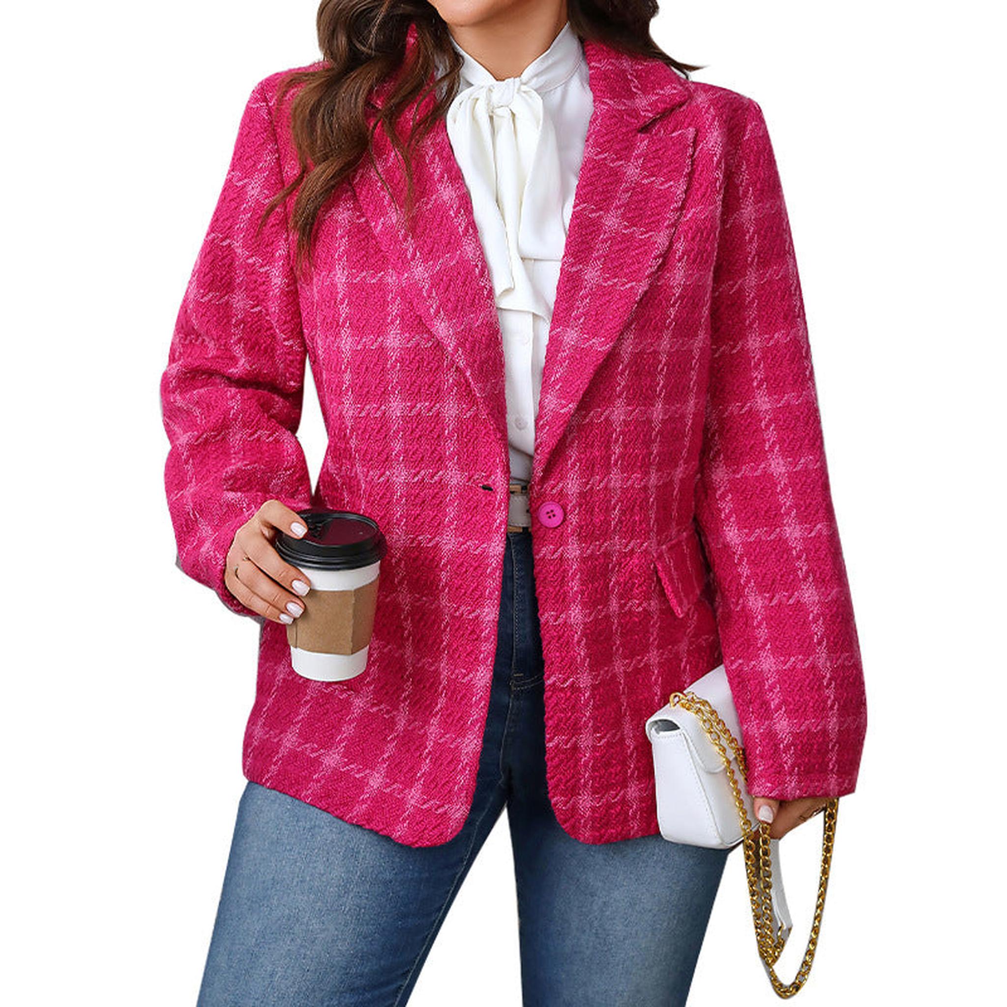 Horizon Essentials | Plaid Plus Size Premium Coat