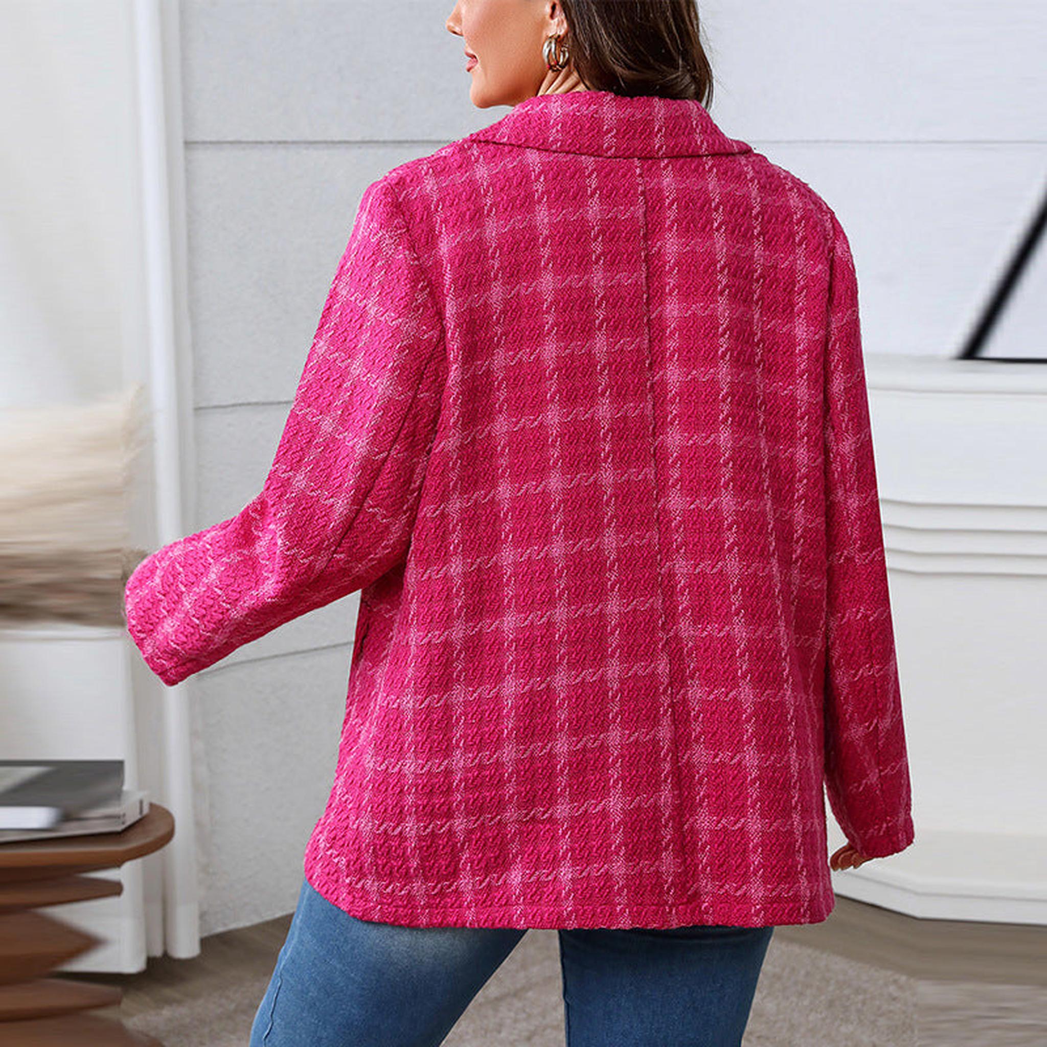 Horizon Essentials | Plaid Plus Size Premium Coat