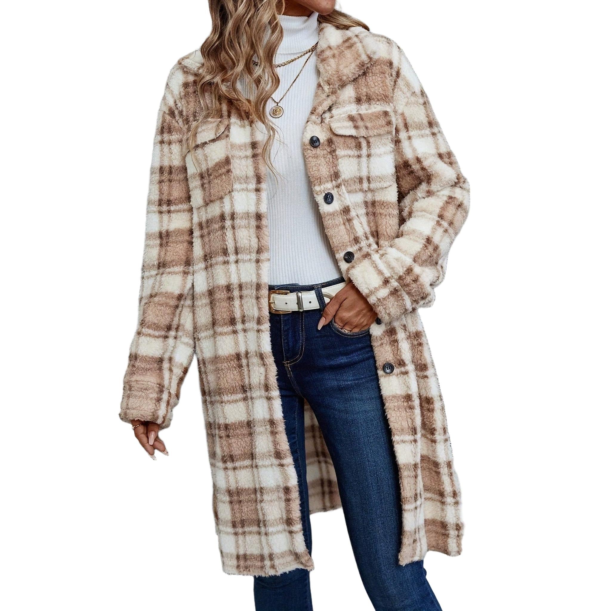 Horizon Essentials | Plaid Plush Double-Sided Cardigan