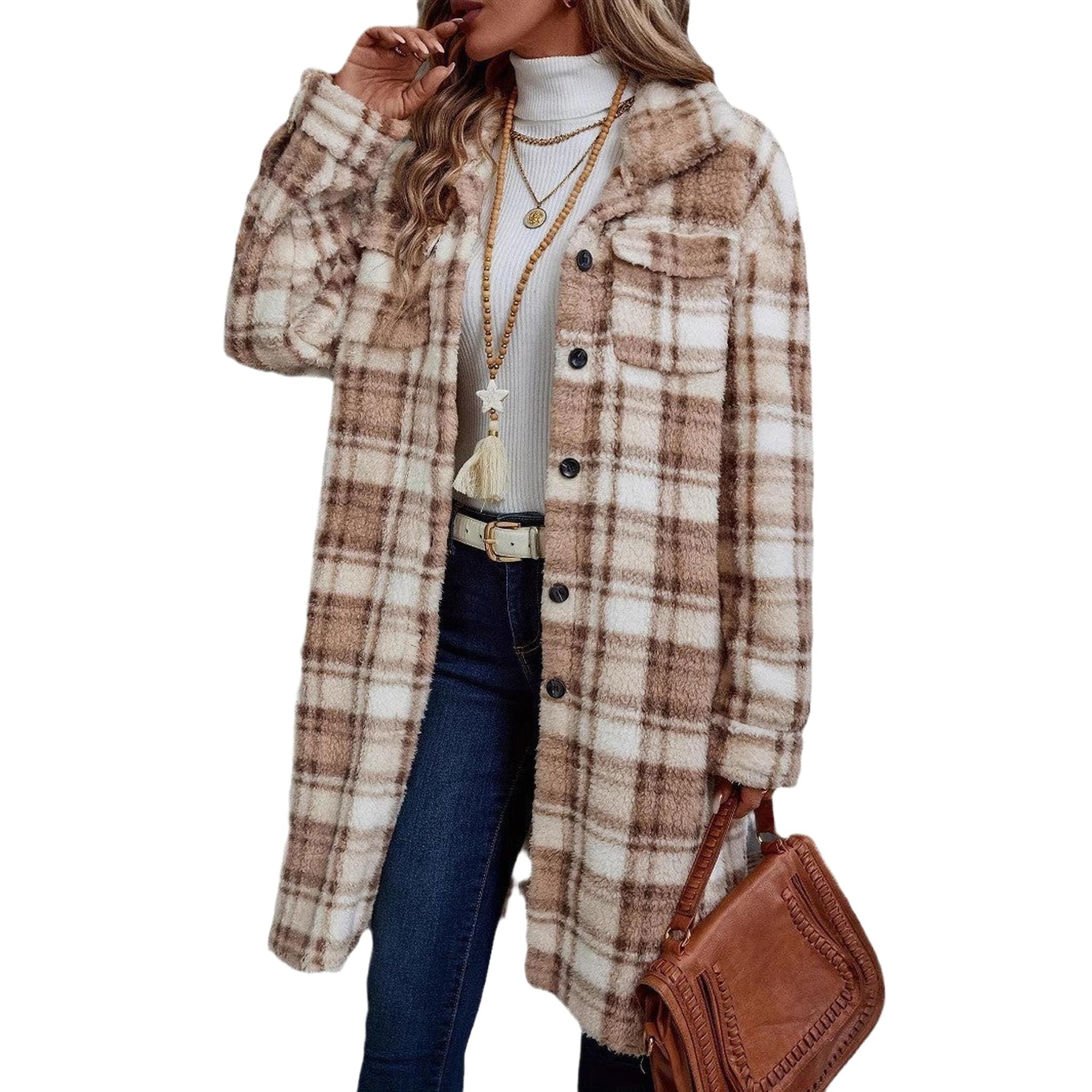 Horizon Essentials | Plaid Plush Double-Sided Cardigan