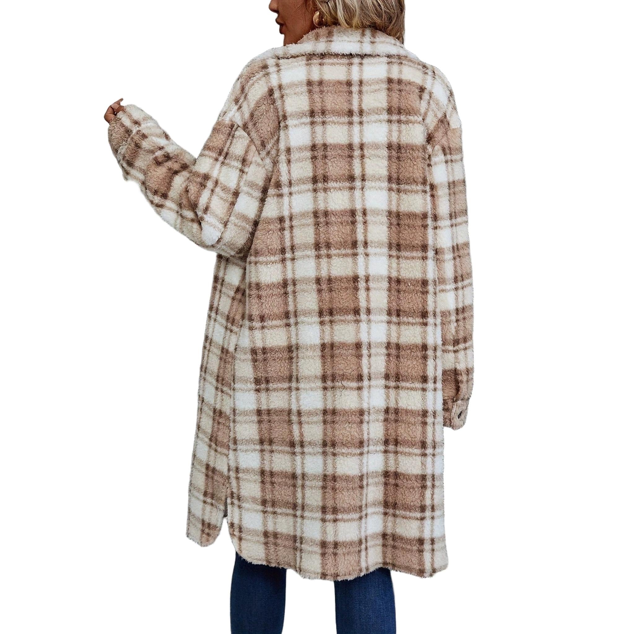 Horizon Essentials | Plaid Plush Double-Sided Cardigan