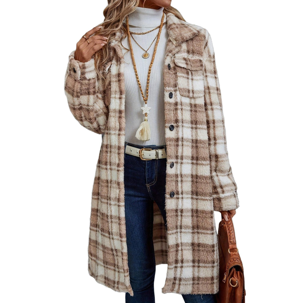 Horizon Essentials | Plaid Plush Double-Sided Cardigan