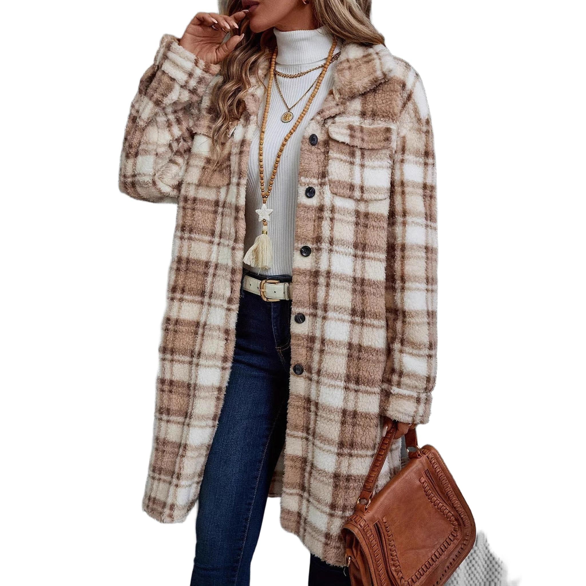 Horizon Essentials | Plaid Plush Double-Sided Cardigan