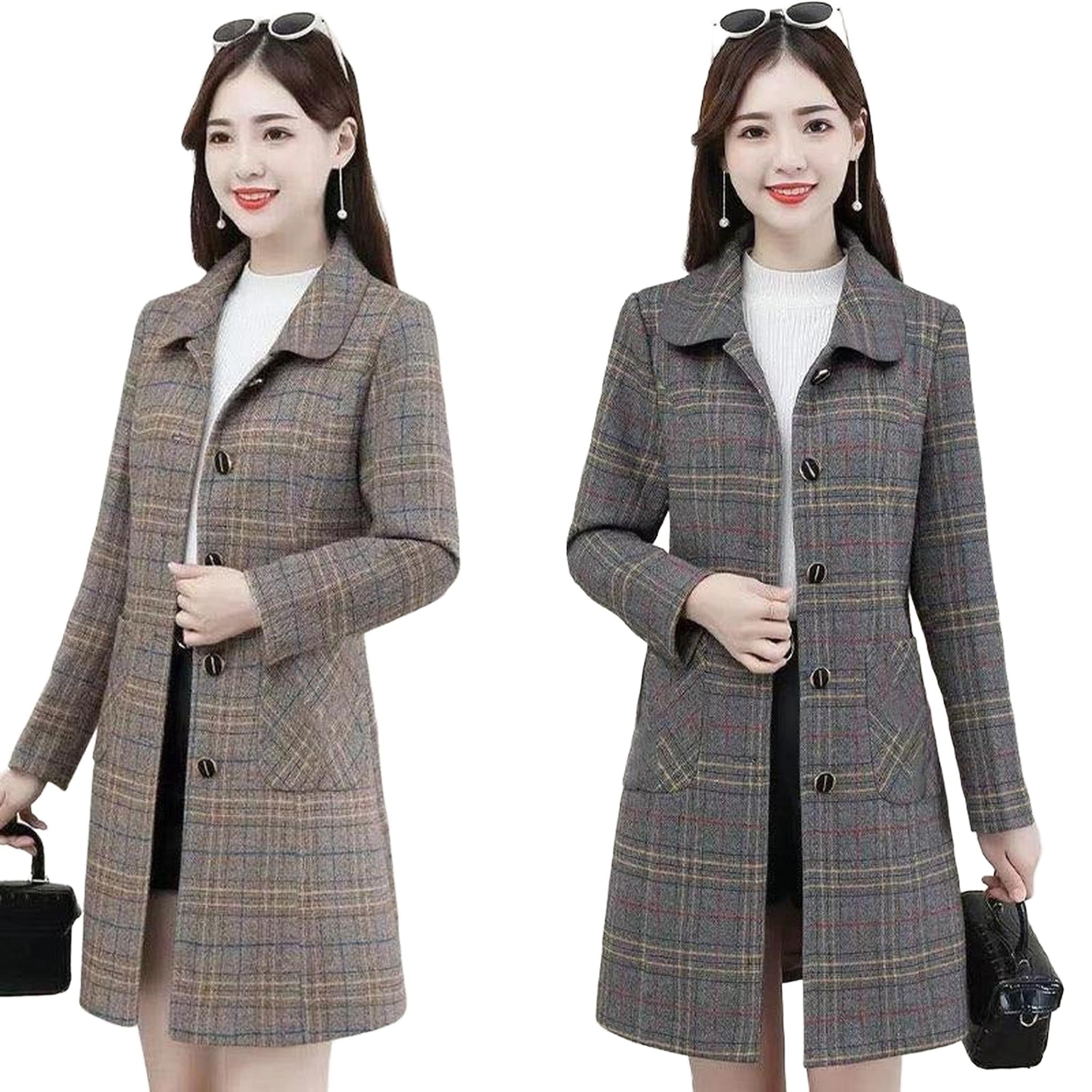 Horizon Essentials | Plaid Woolen Premium Raglan Coat