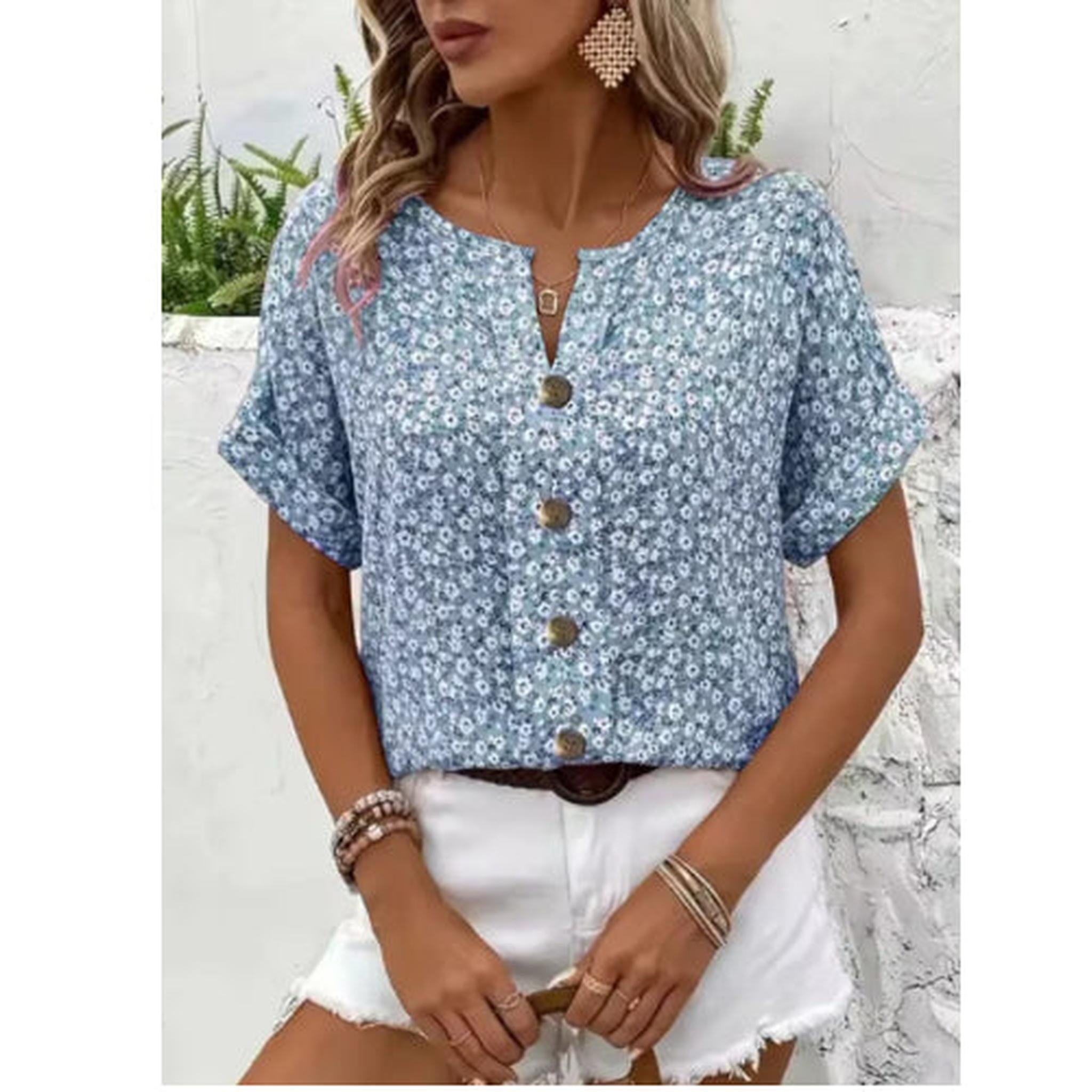 Horizon Essentials | Plant Print Jacquard Collar Tee