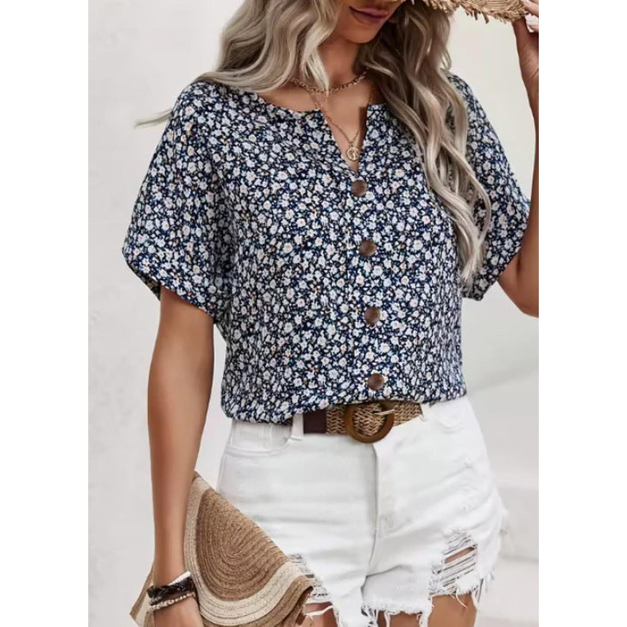 Horizon Essentials | Plant Print Jacquard Collar Tee