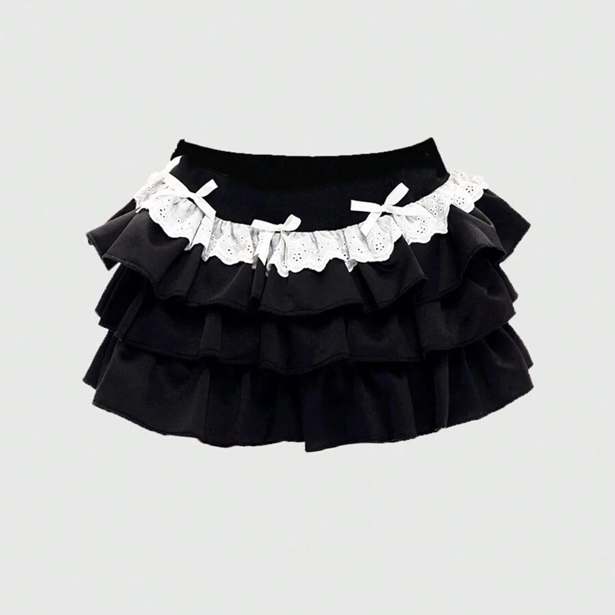 Horizon Essentials | Pleated Lace Ruffle Skirt Premium