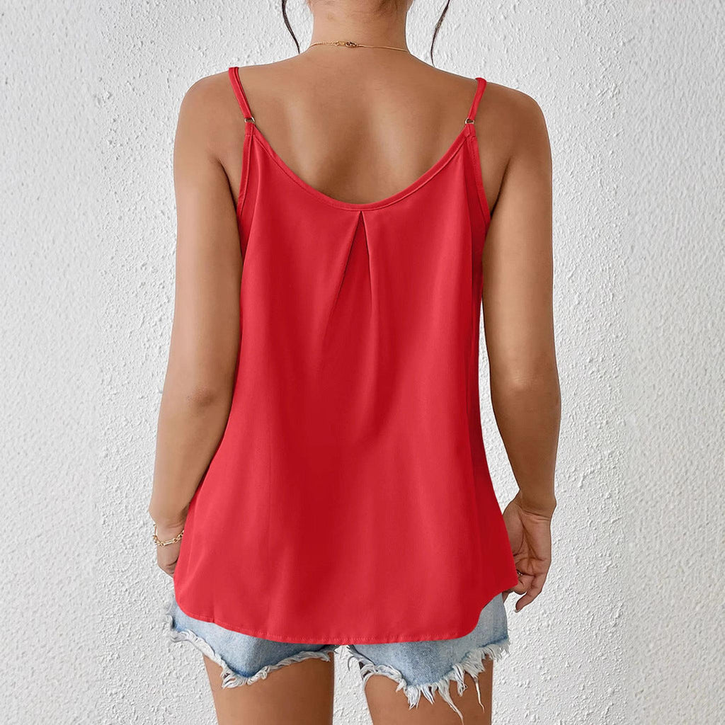 Horizon Essentials | Pleated Loose Sleeveless Camisole Top