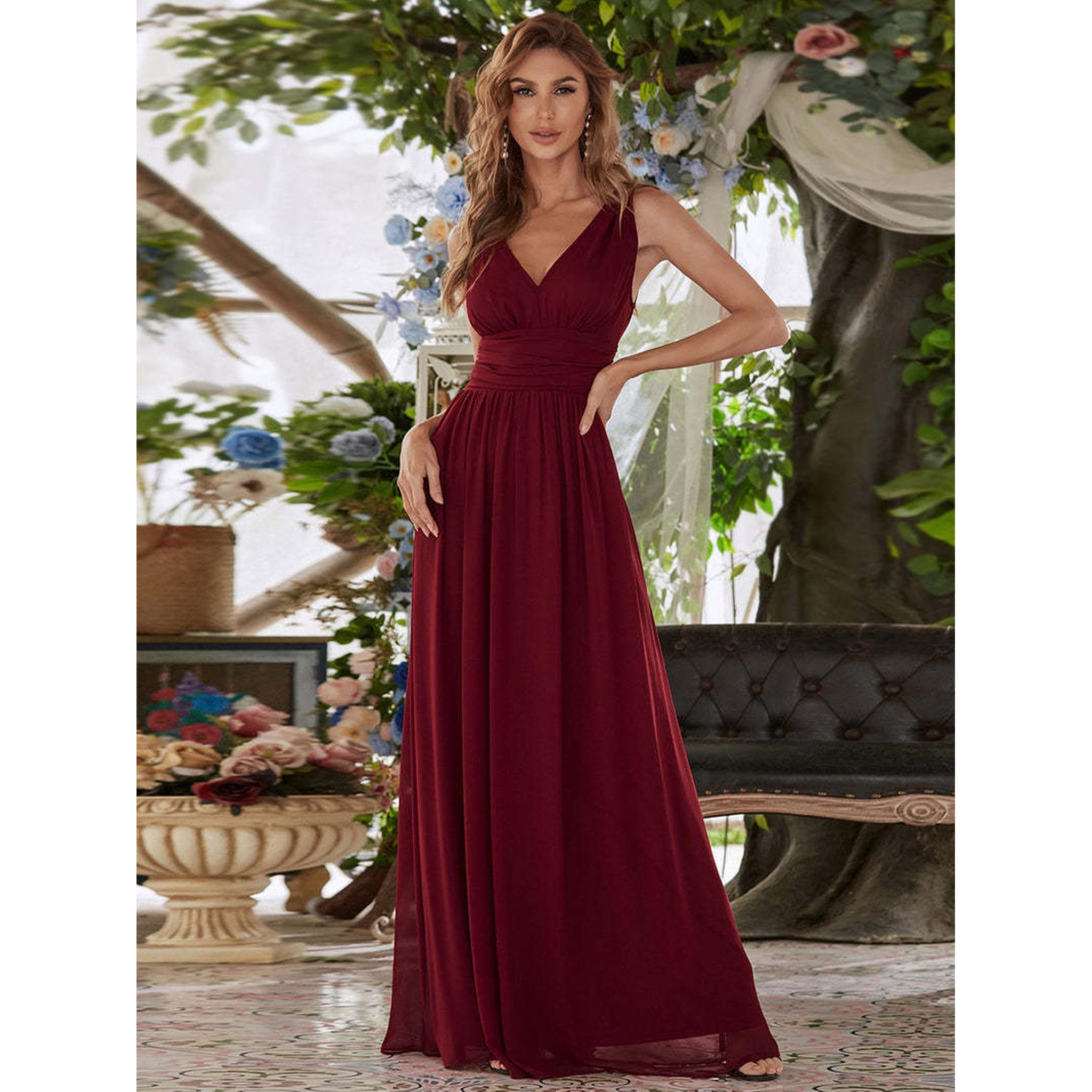 Horizon Essentials | Plus Size Deep V Evening Dress