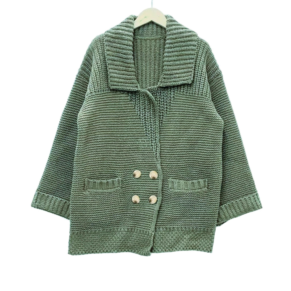 Horizon Essentials | Plus Size Polo Collar Cardigan