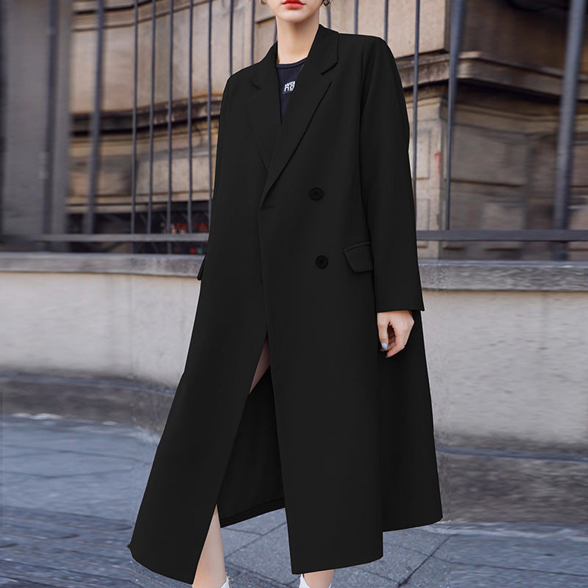 Horizon Essentials | Plus-Size Stylish Long Blazer