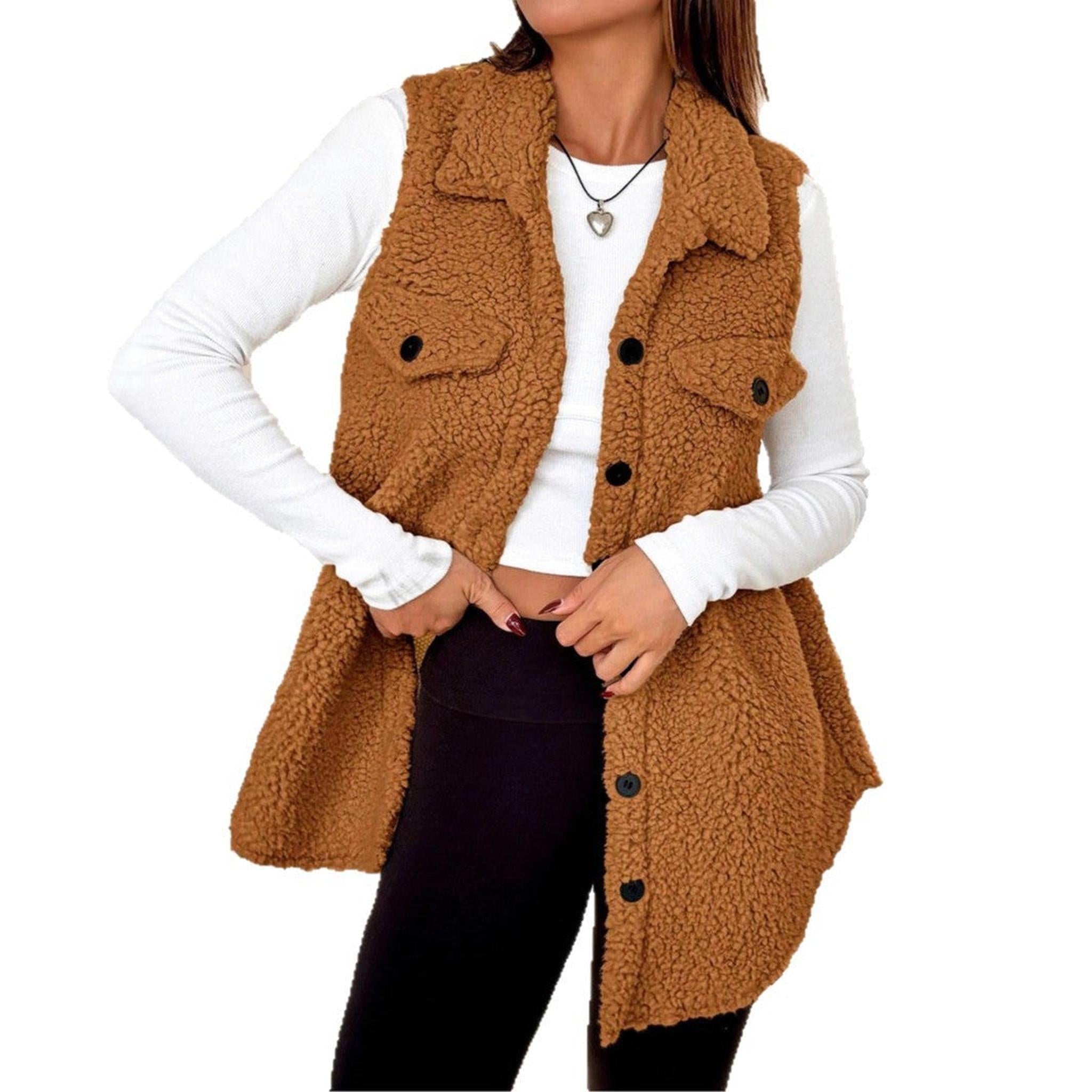 Horizon Essentials | Plush Button Vest with Lapels