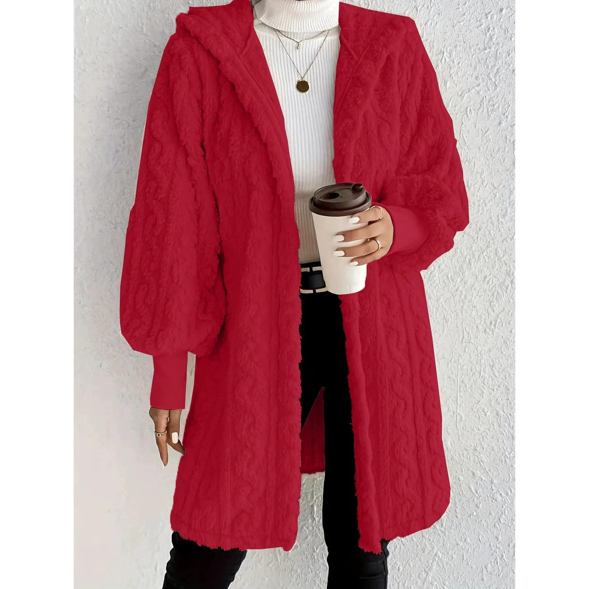 Horizon Essentials | Plush Double-Sided Hooded Coat