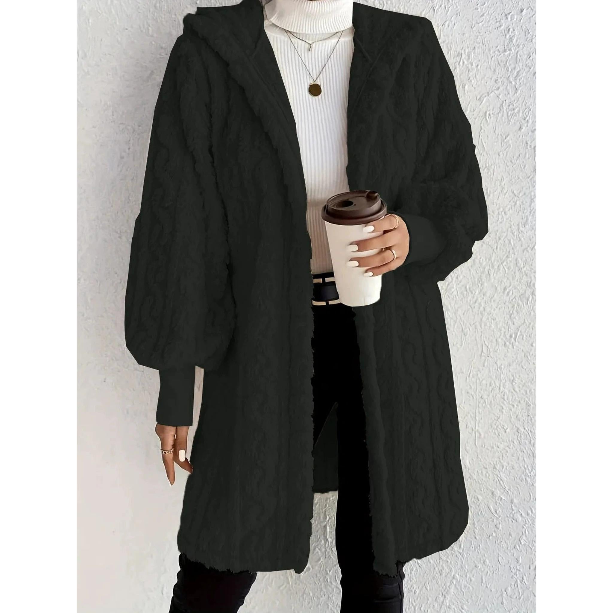 Horizon Essentials | Plush Double-Sided Hooded Coat