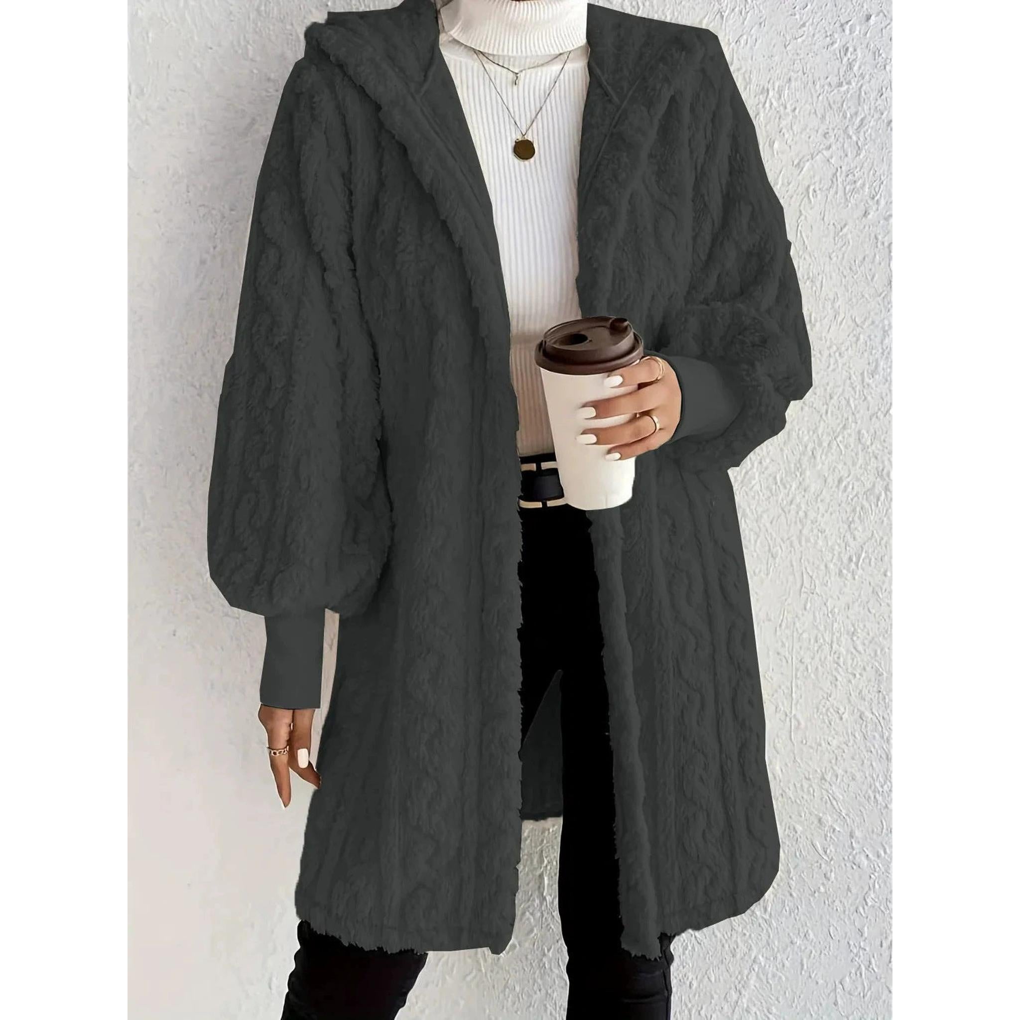 Horizon Essentials | Plush Double-Sided Hooded Coat