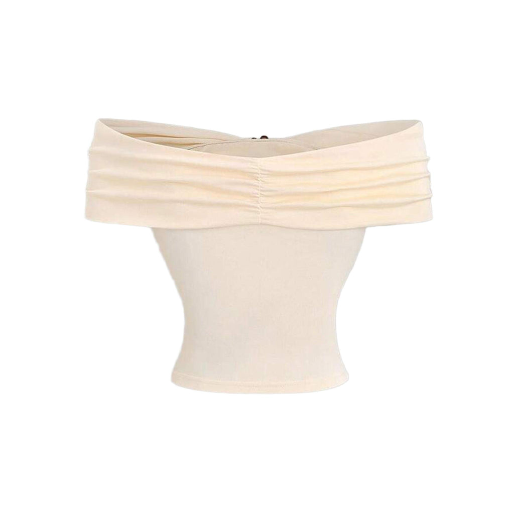 Horizon Essentials | Premium Apricot Off-Shoulder Top