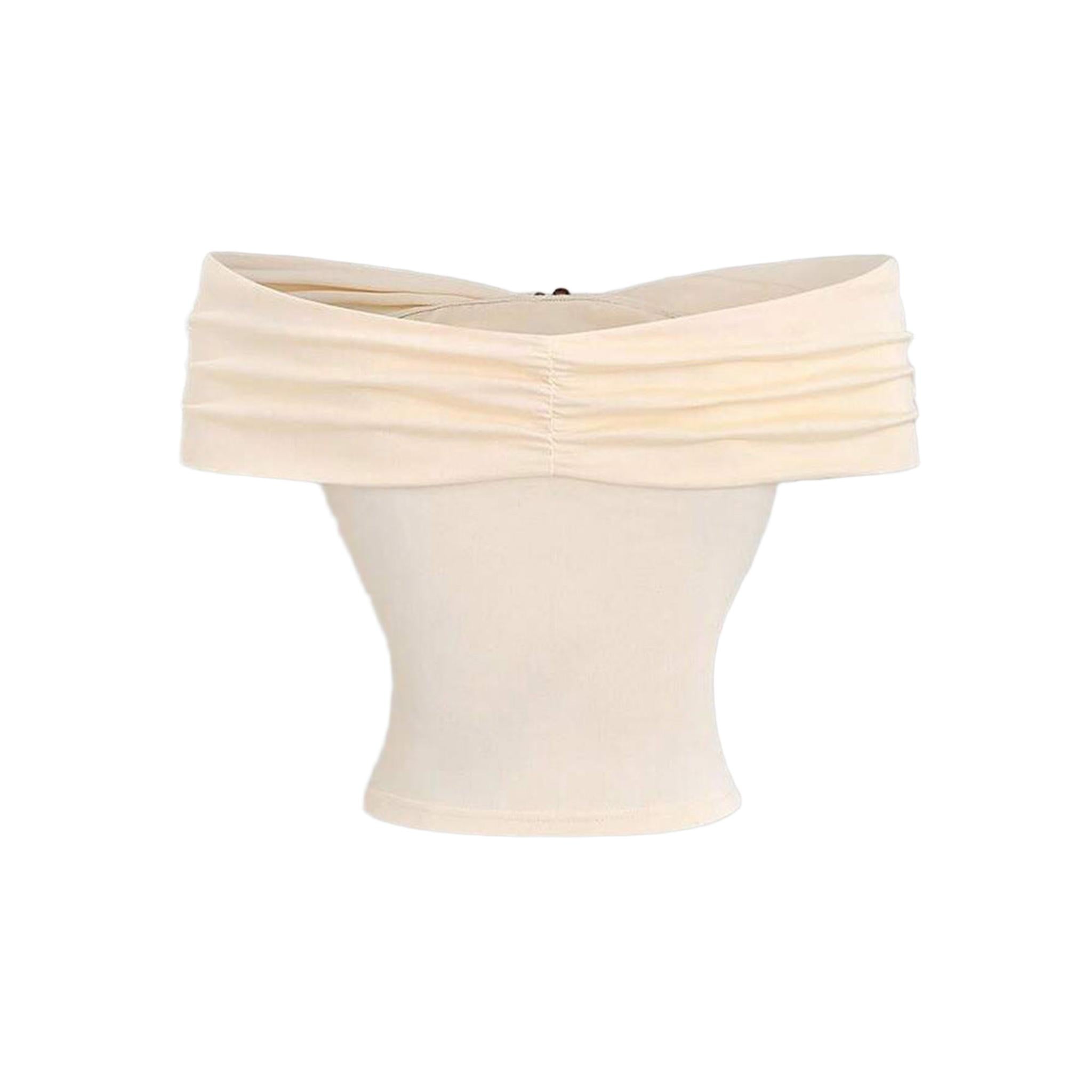 Horizon Essentials | Premium Apricot Off-Shoulder Top